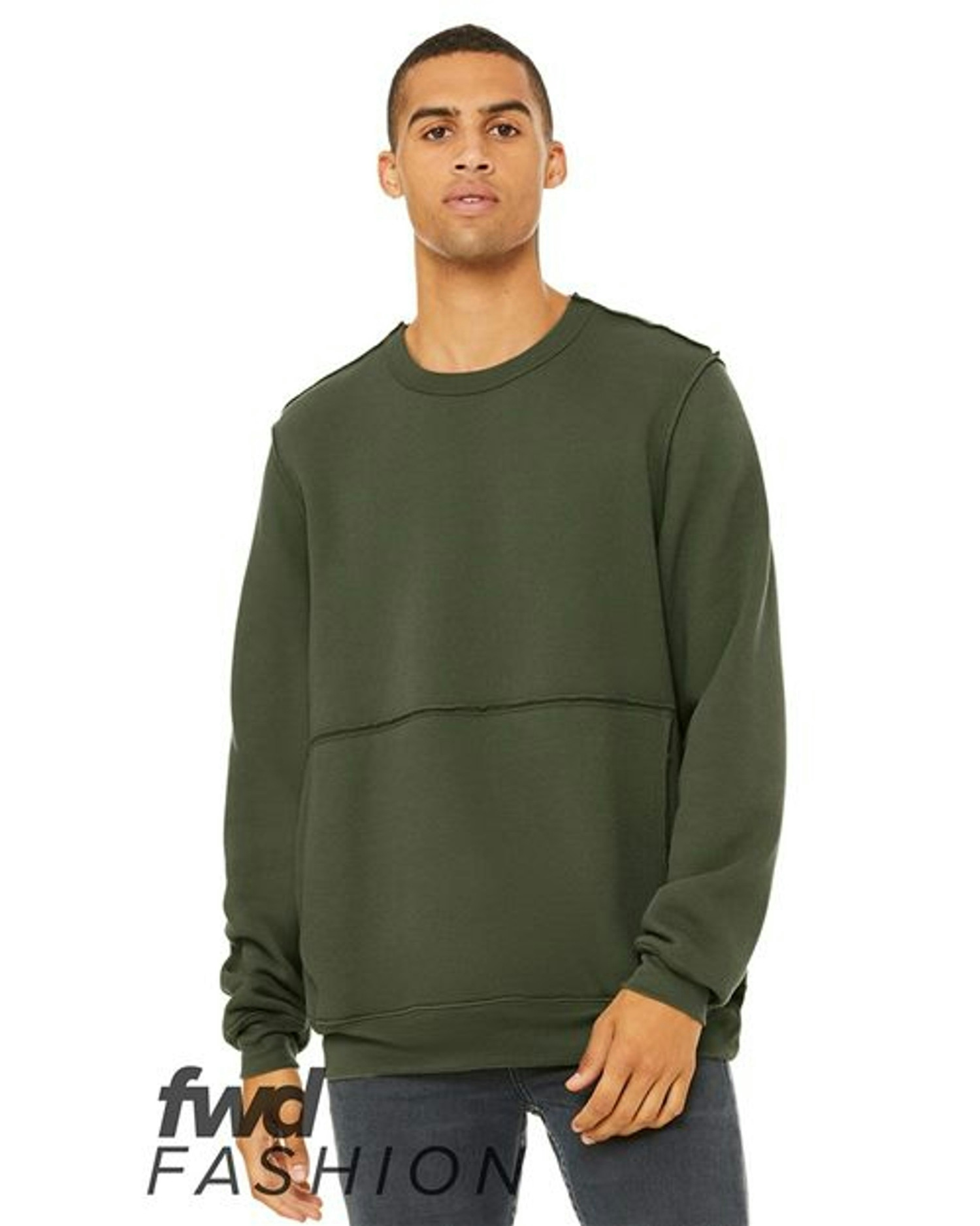 FWD Fashion Raw Seam Crewneck Sweatshirt [3743]