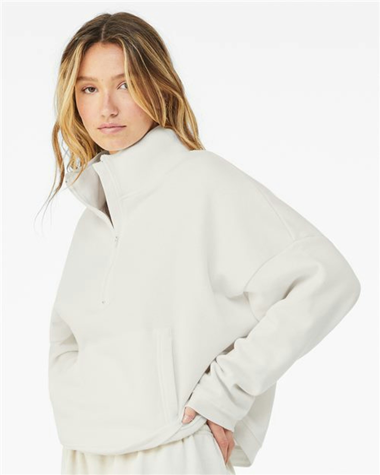 Women’s Sponge Fleece Half Zip Pullover [3953]