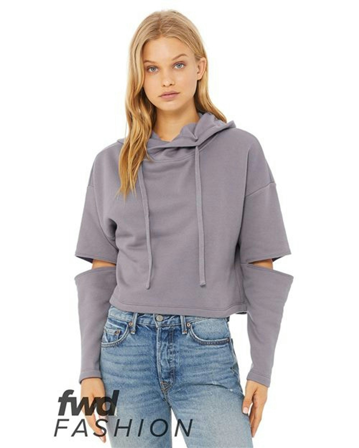 FWD Fashion Women's Cut Out Fleece Hoodie [7504]