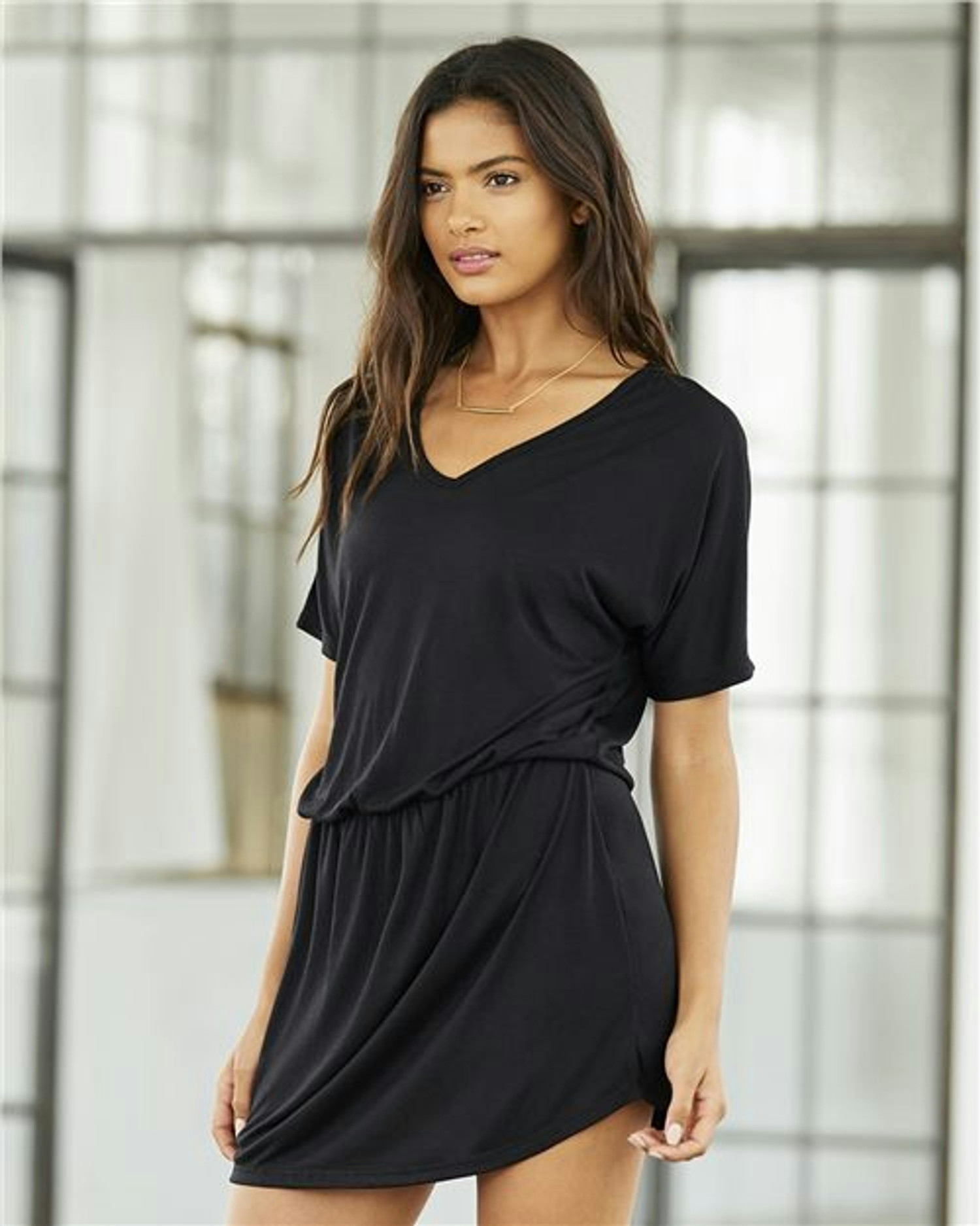 Women's Flowy V-neck Dress [8812]