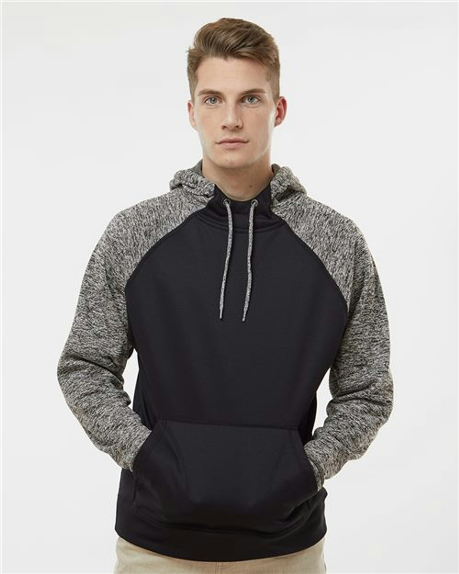 Colorblocked Cosmic Fleece Hooded Sweatshirt [8612]