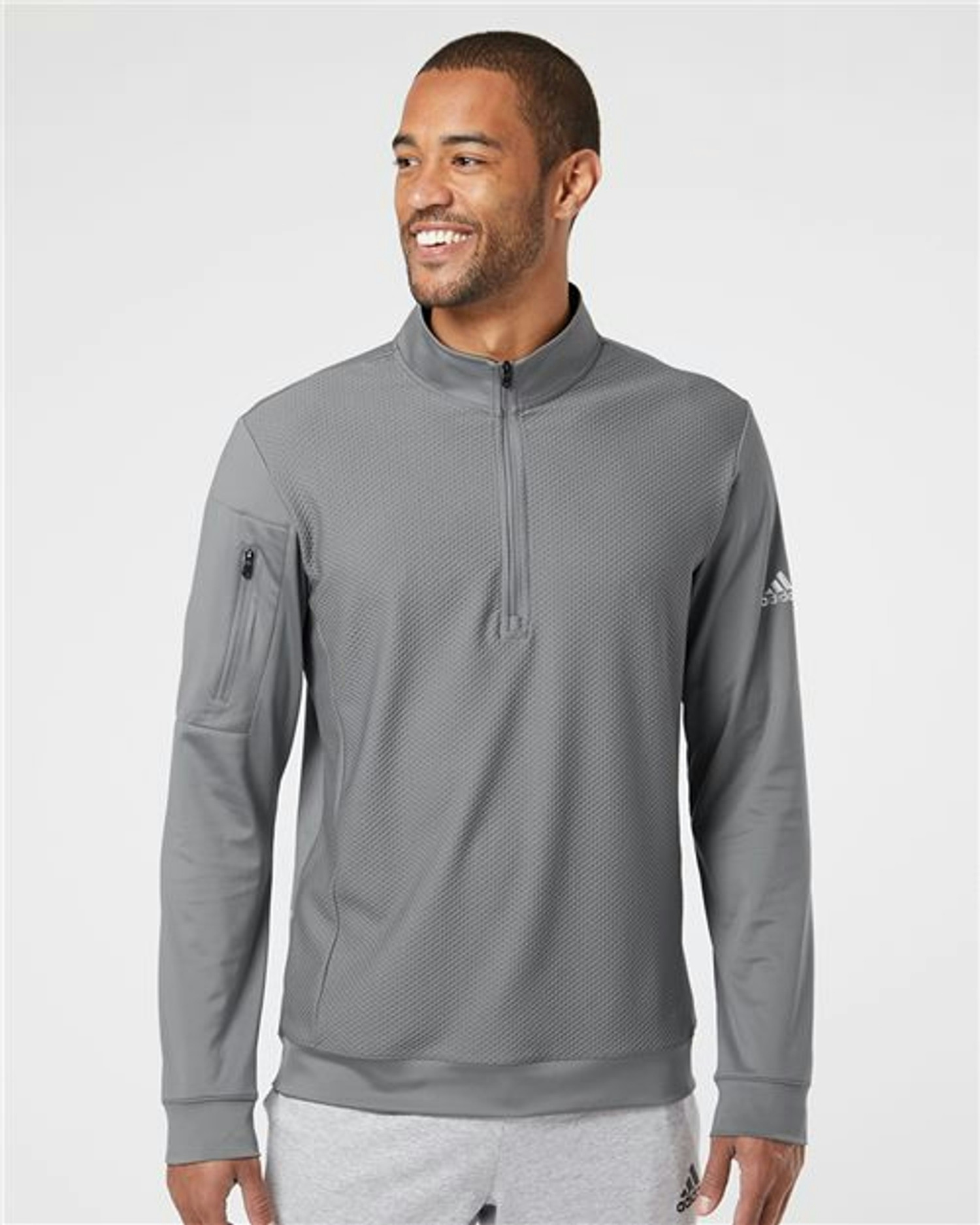 Performance Textured Quarter-Zip Pullover [A295]