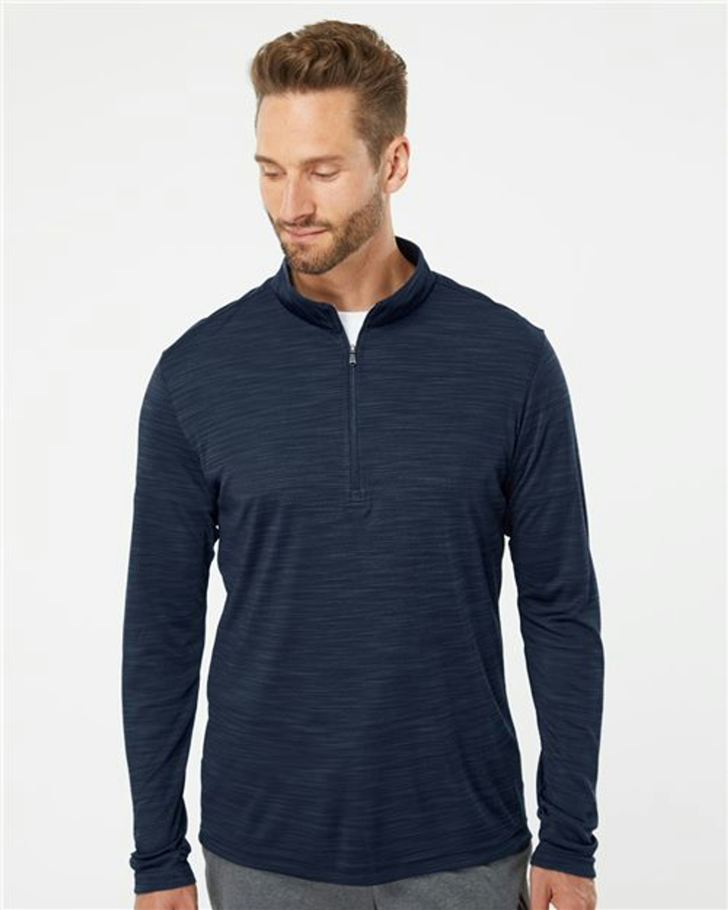 Lightweight Mélange Quarter-Zip Pullover [A475]