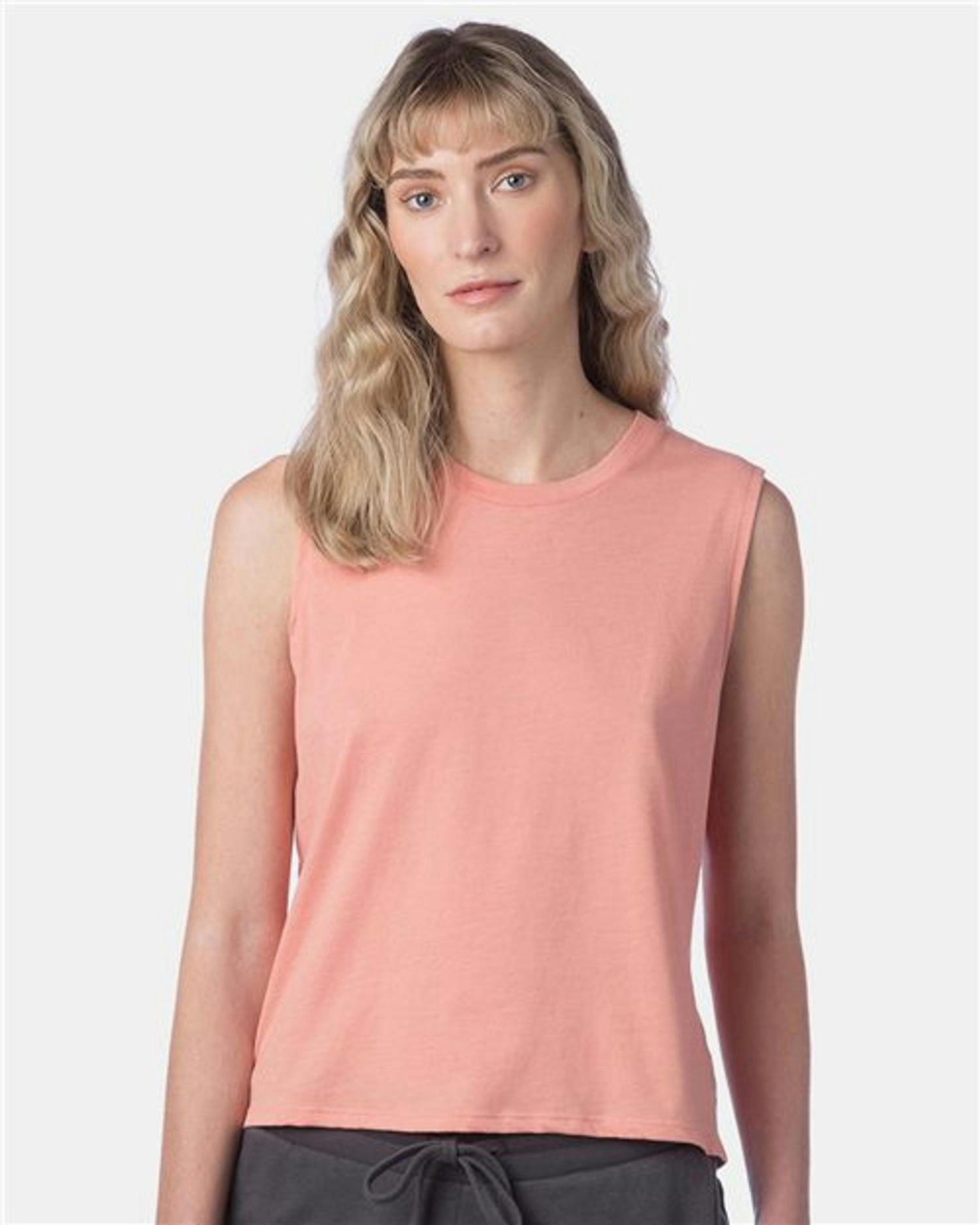 Women's Cotton Jersey CVC Go-To Crop Muscle Tank [1174CV]