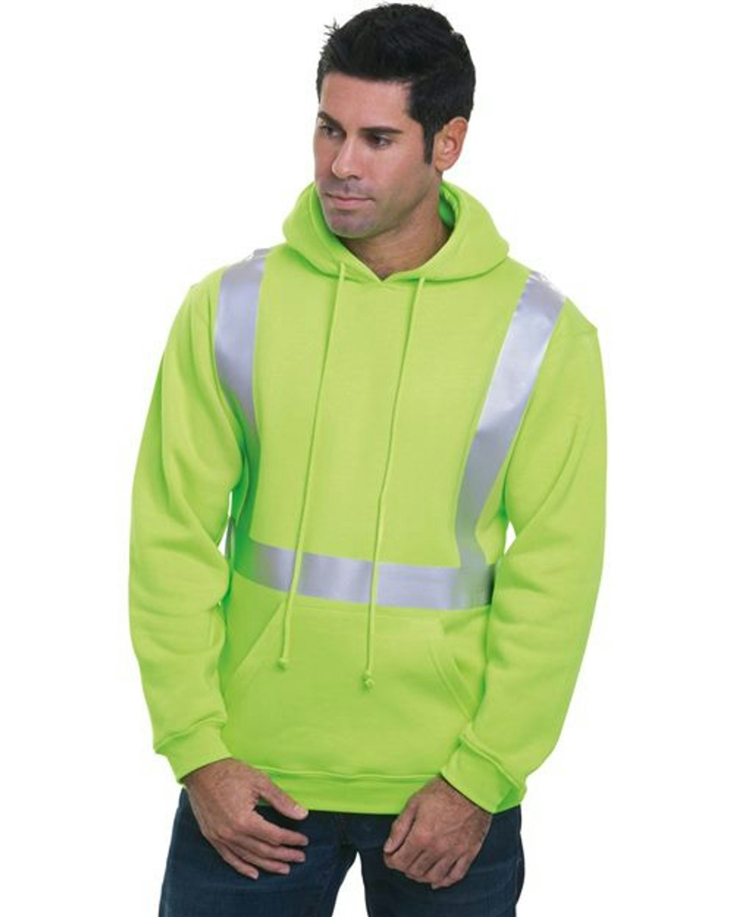 USA-Made Hi-Visibility Hooded Sweatshirt [3796]