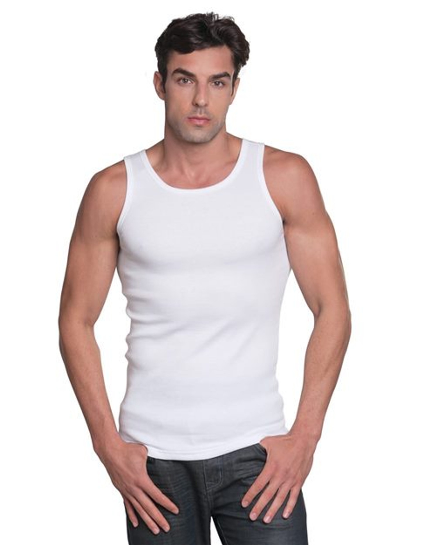 USA-Made 2x1 Ribbed Tank Top [4573]