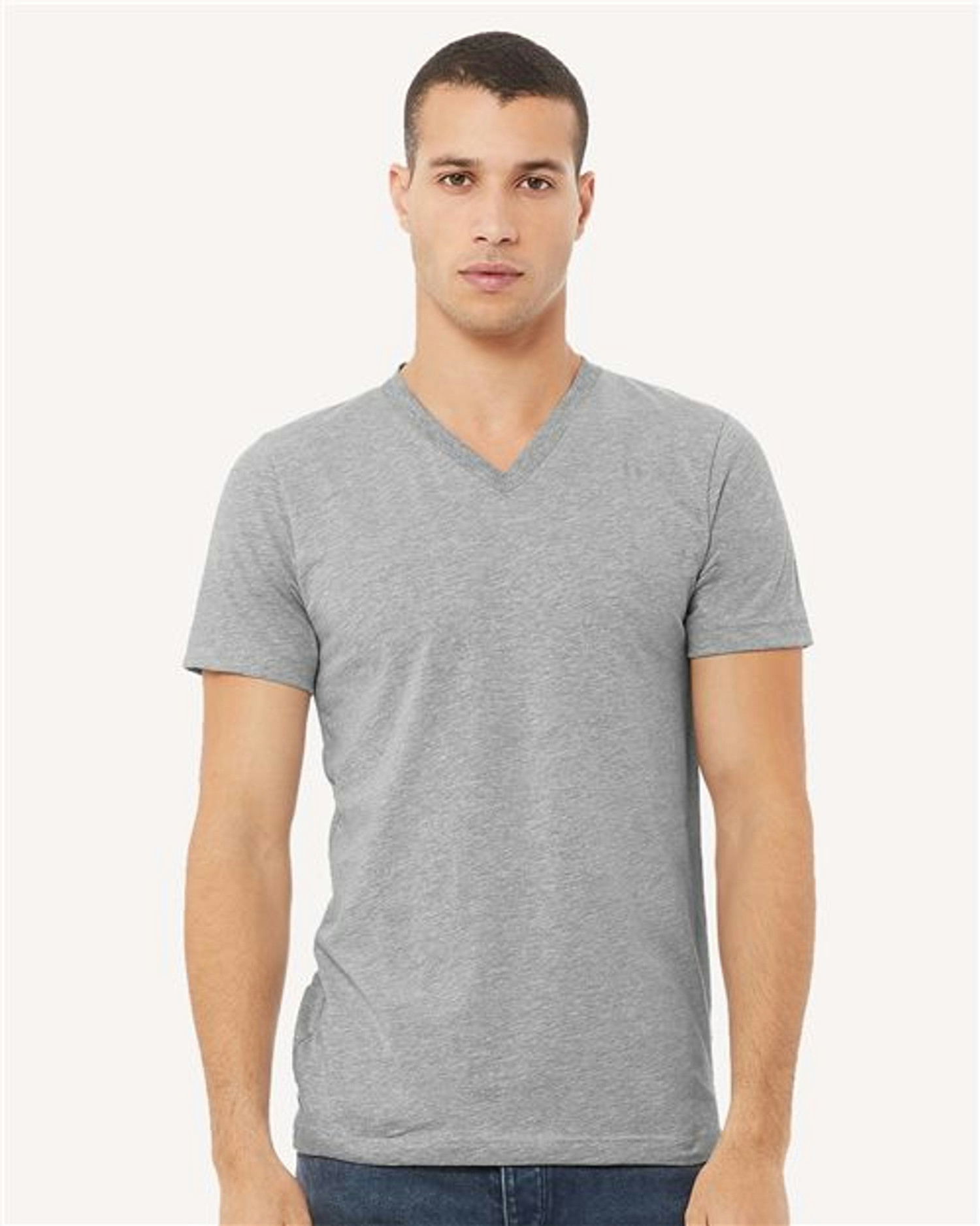 Heather CVC V-Neck Tee [3005CVC]