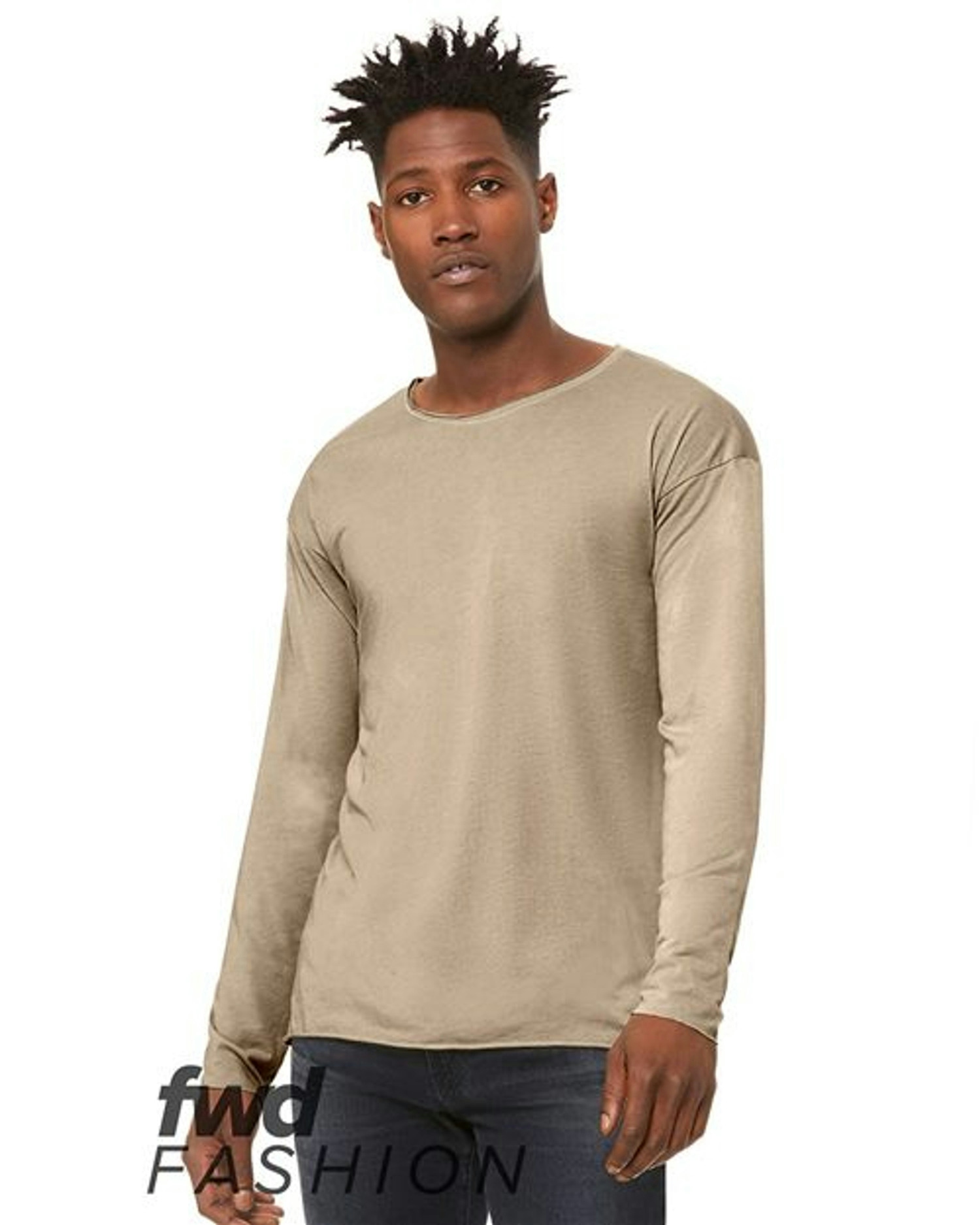 FWD Fashionriblend Raw Neck Long Sleeve Tee [3416]