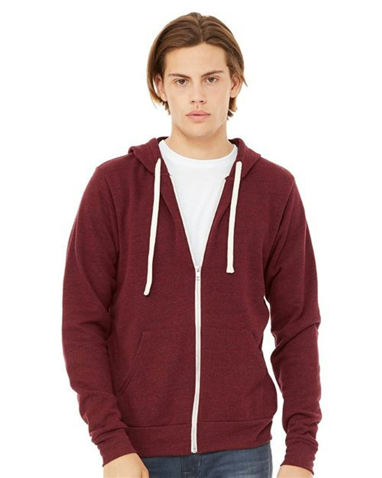 Triblend Sponge Fleece Full-Zip Hoodie [3909]