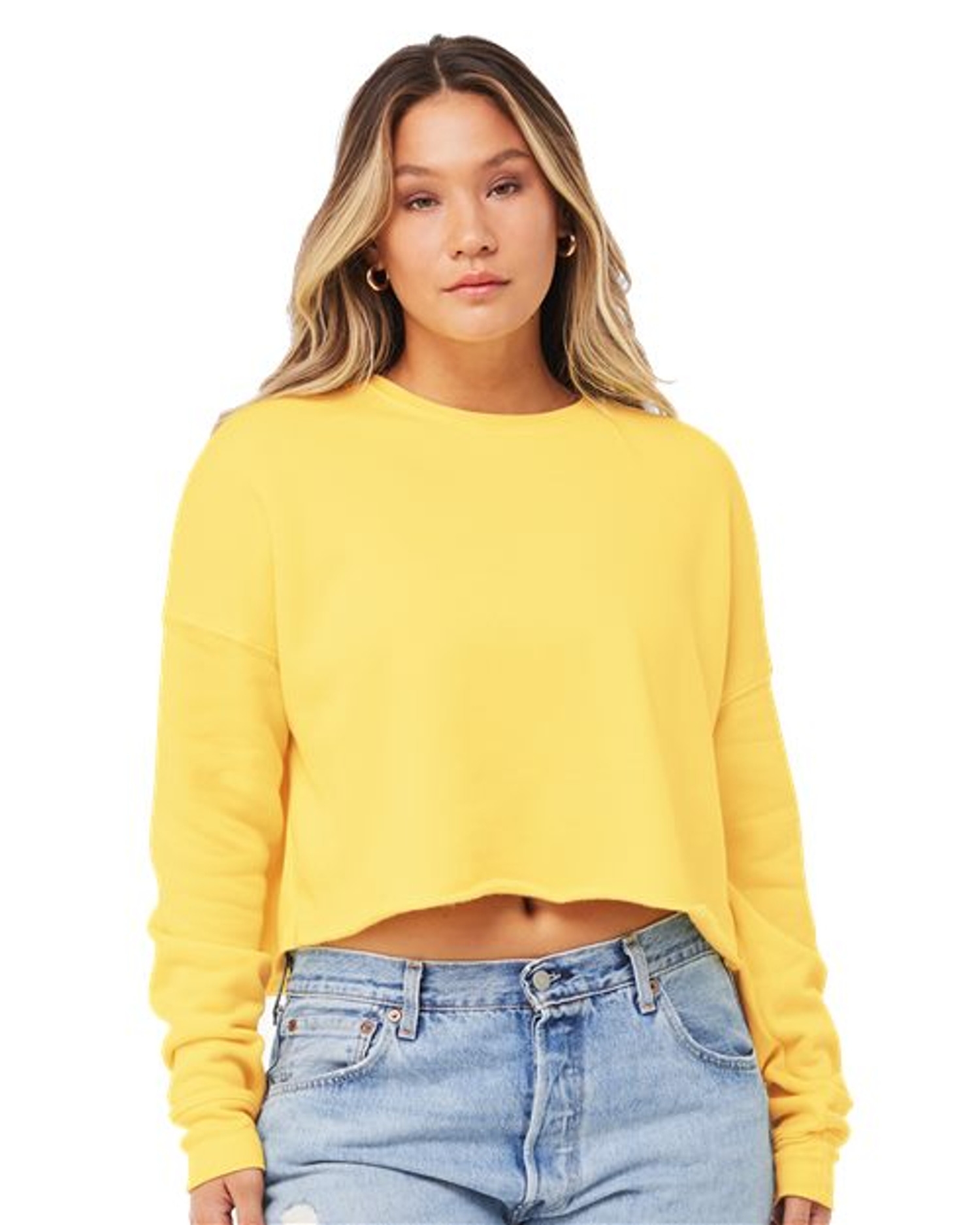 Women's Crop Crew Fleece [7503]