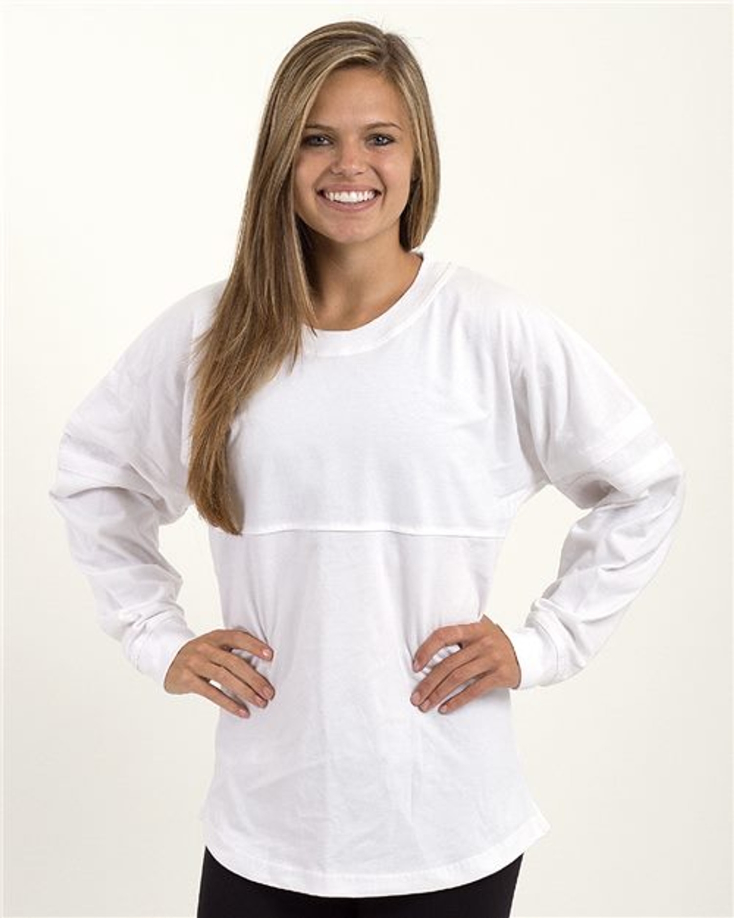 Women's Pom Pom Long Sleeve Jersey T-Shirt [BW3514]