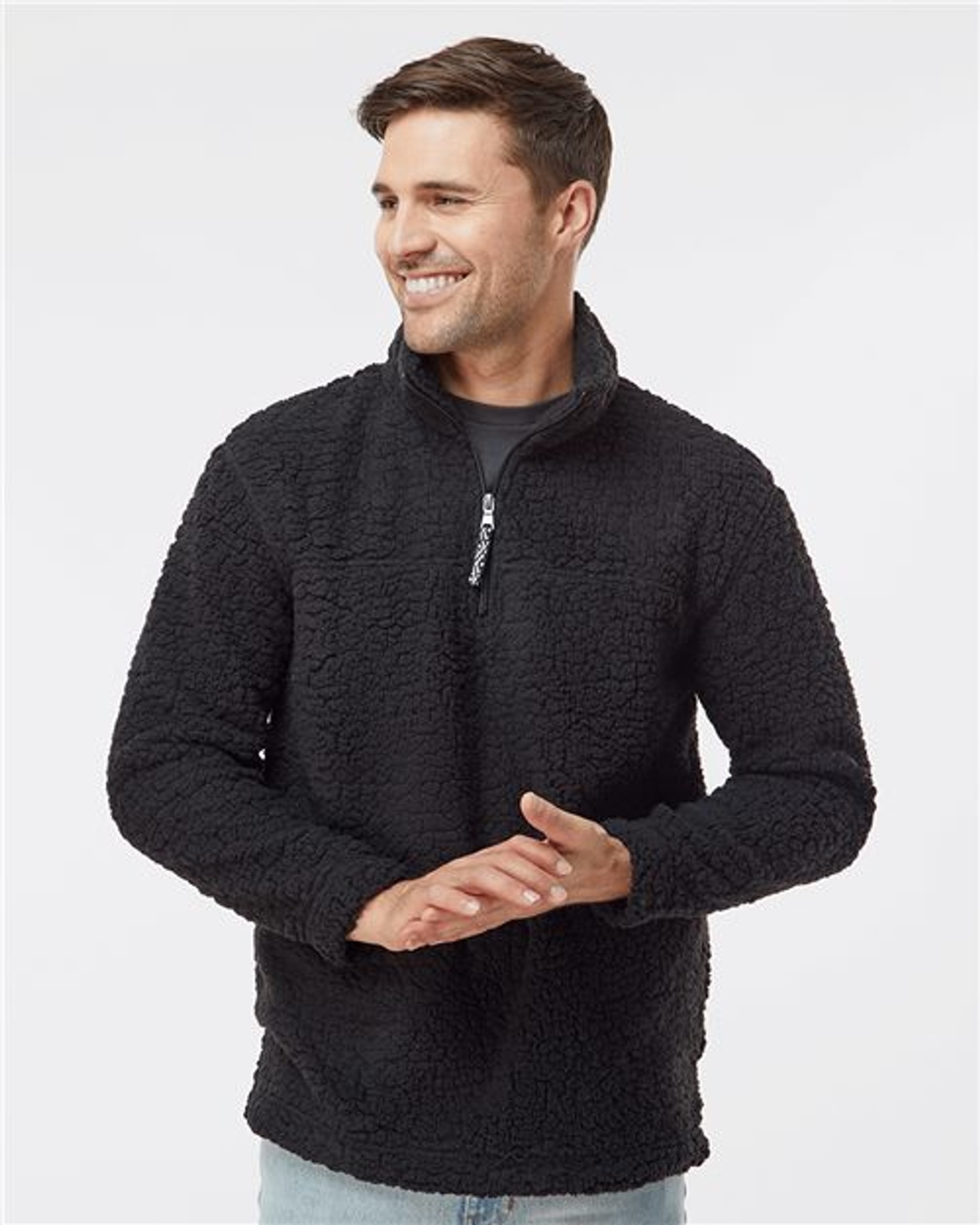 Sherpa Fleece Quarter-Zip Pullover [Q10]