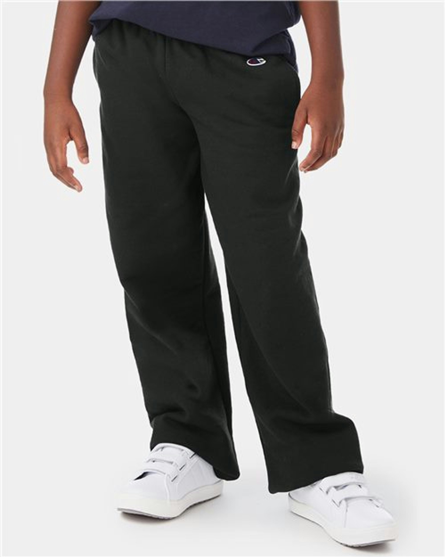 Powerblend® Youth Open-Bottom Sweatpants with Pockets [P890]