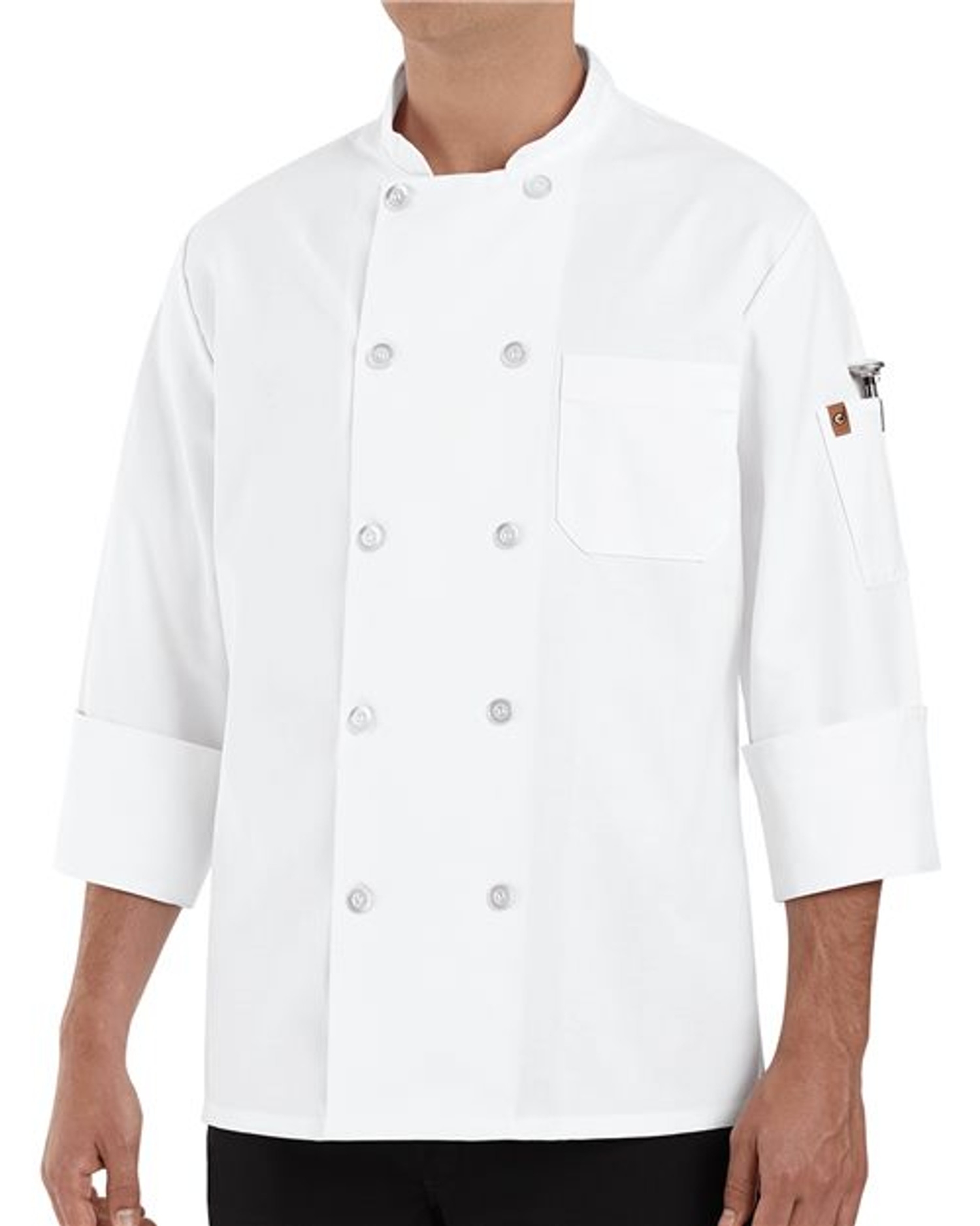 Ten Pearl Button Chef Coat [0415]