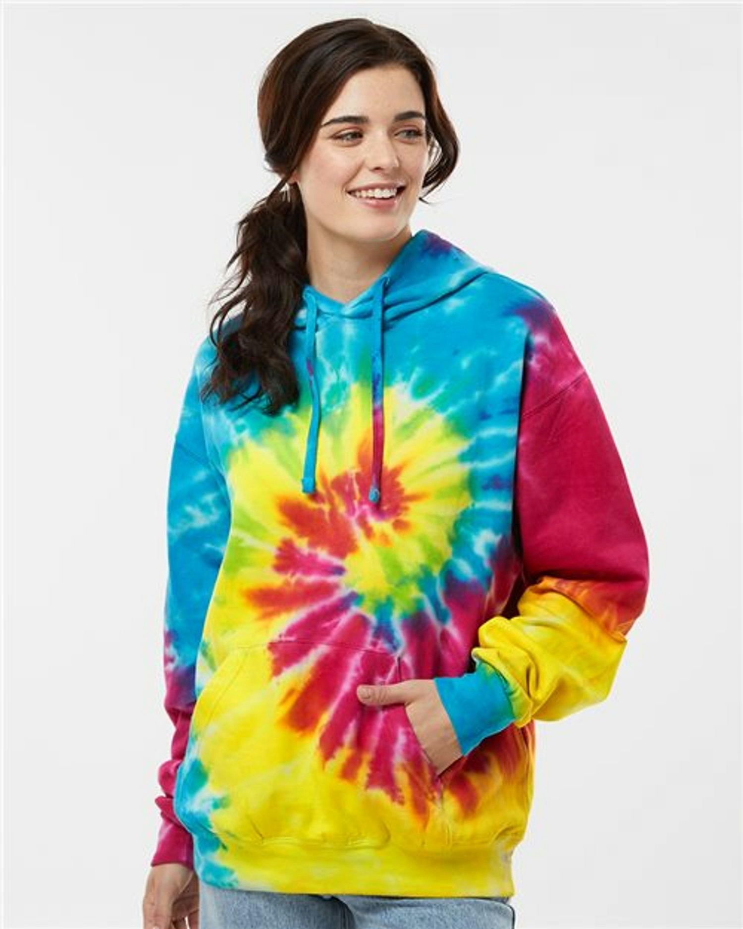 Tie-Dyed Hooded Sweatshirt [8777]