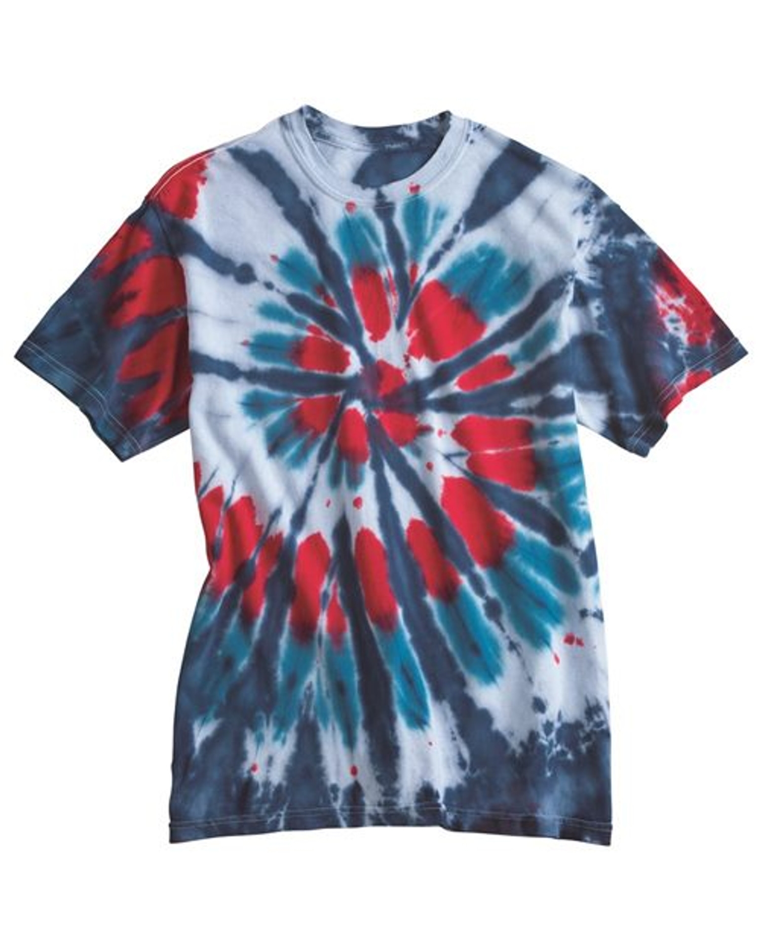 Multi-Color Cut-Spiral Tie-Dyed T-Shirt [200T2]