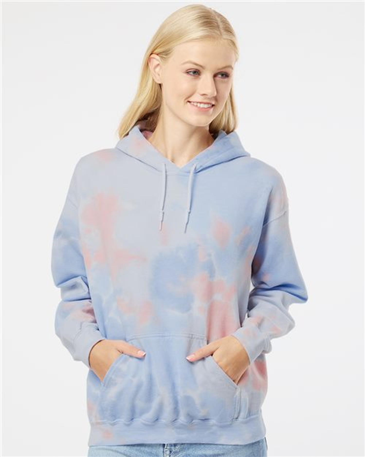 Blended Tie-Dyed Hooded Sweatshirt [680VR]