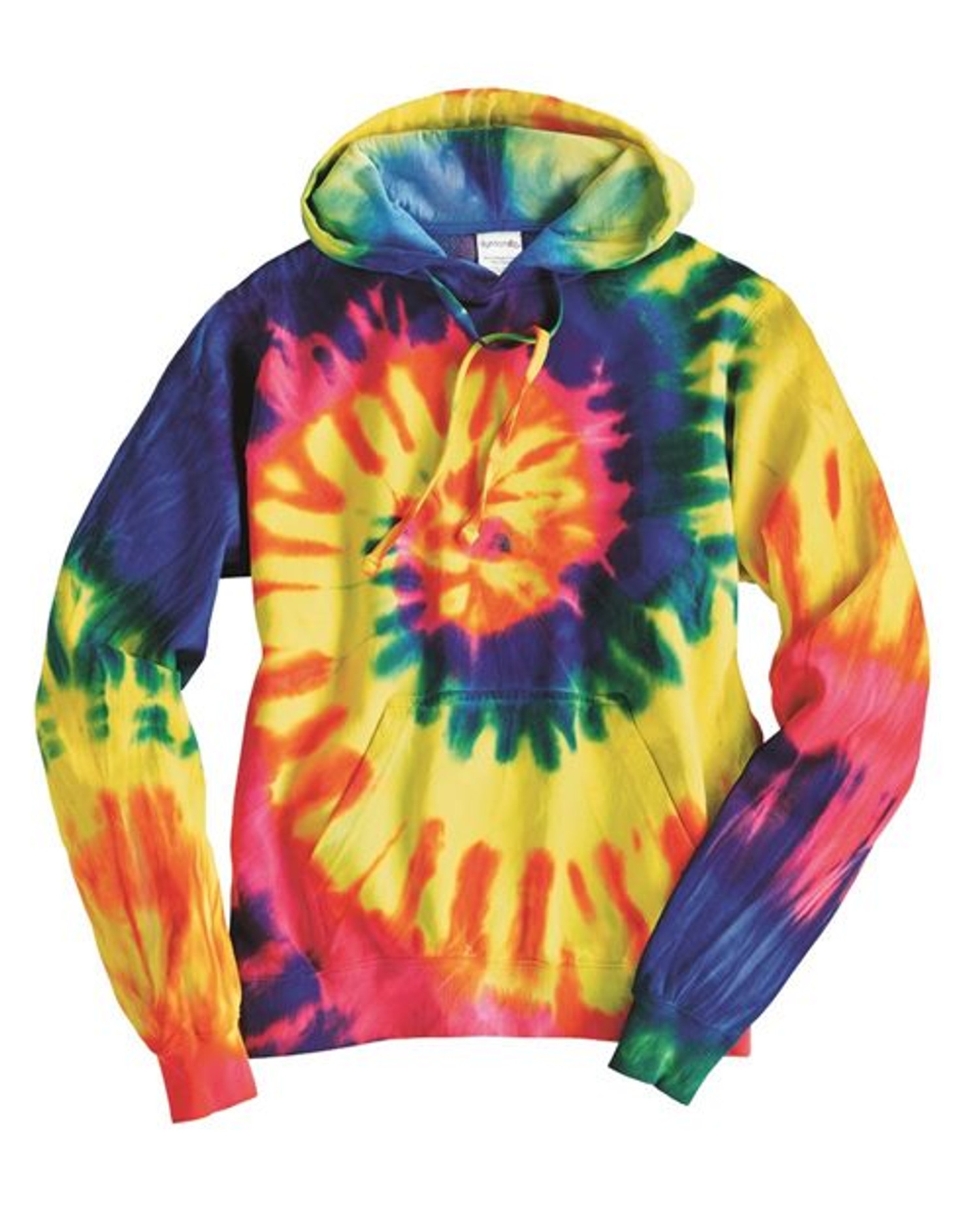 Multi-Color Spiral Tie-Dyed Hooded Sweatshirt [854MS]