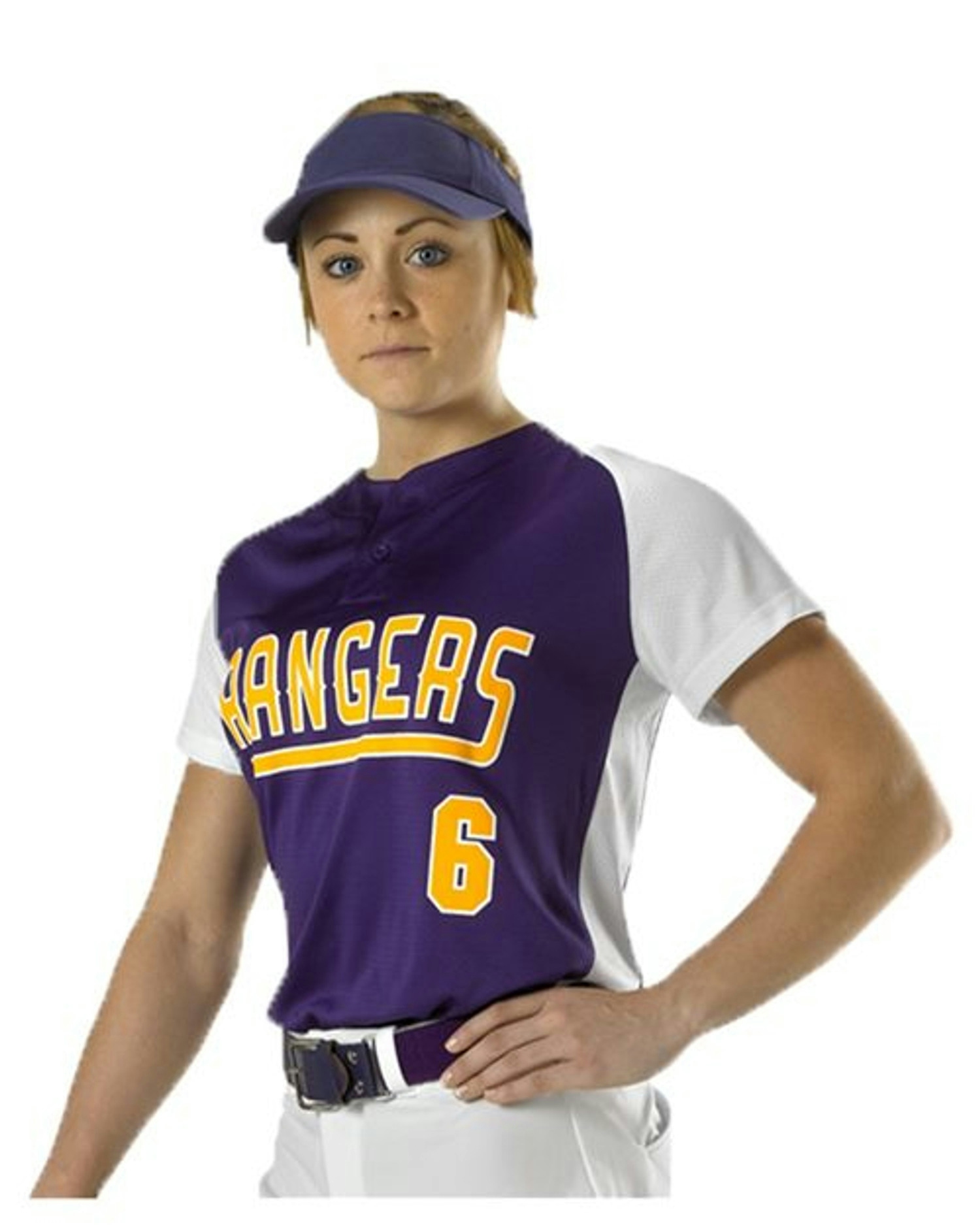 Women's Two Button Fastpitch Jersey [522PDW]