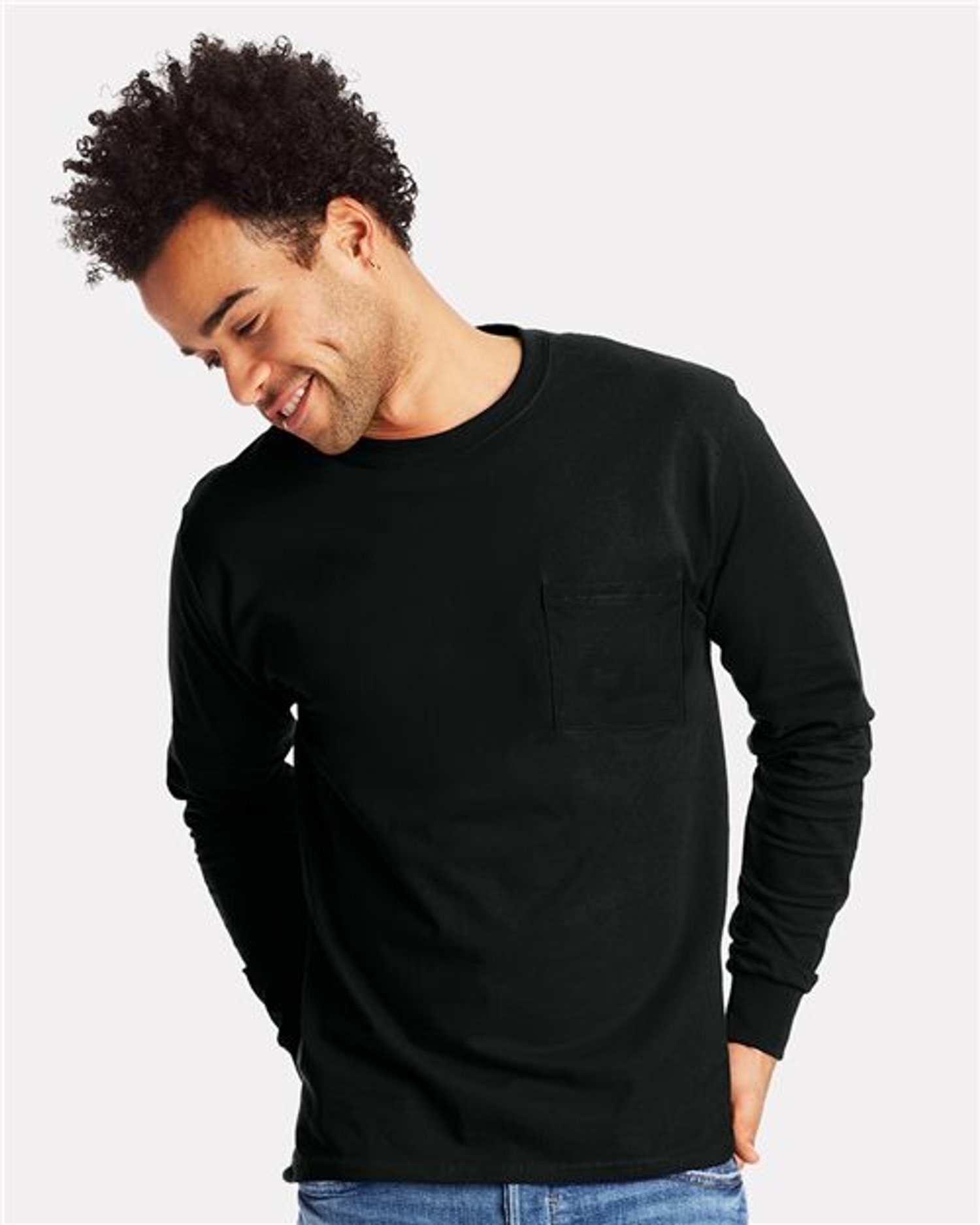 Authentic Long Sleeve Pocket T-Shirt [5596]