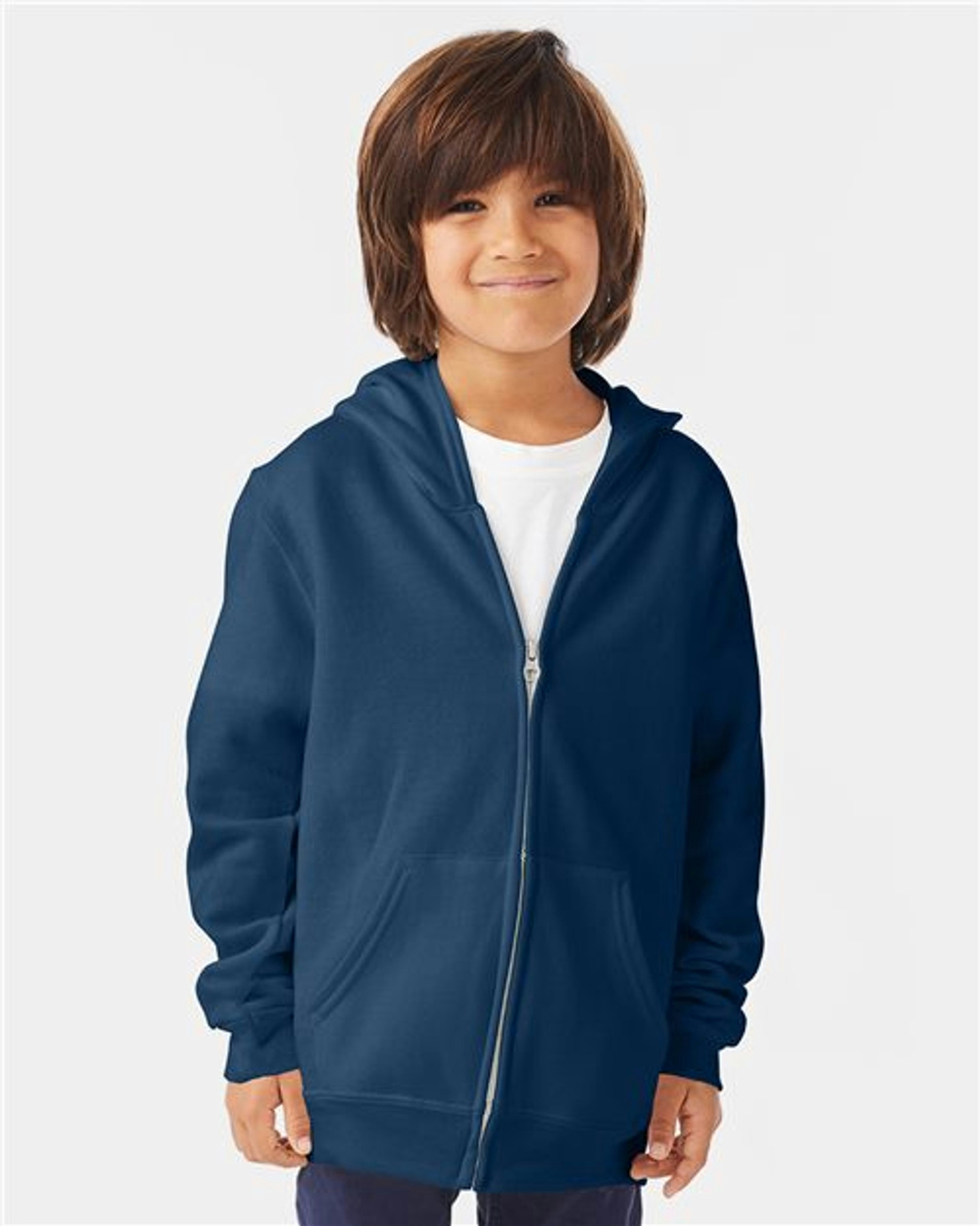 EcoSmart® Youth Full-Zip Hooded Sweatshirt [P480]