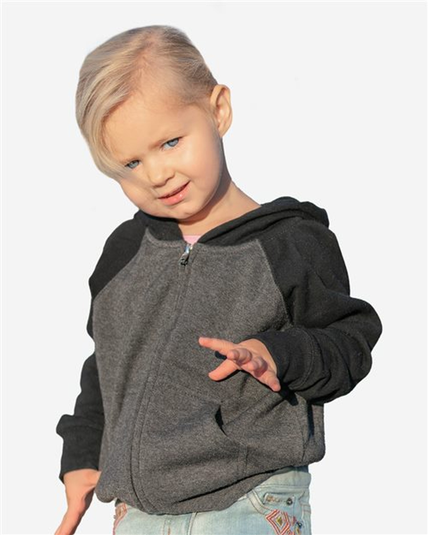 Toddler Lightweight Special Blend Raglan Zip Hood [PRM10TSBZ]