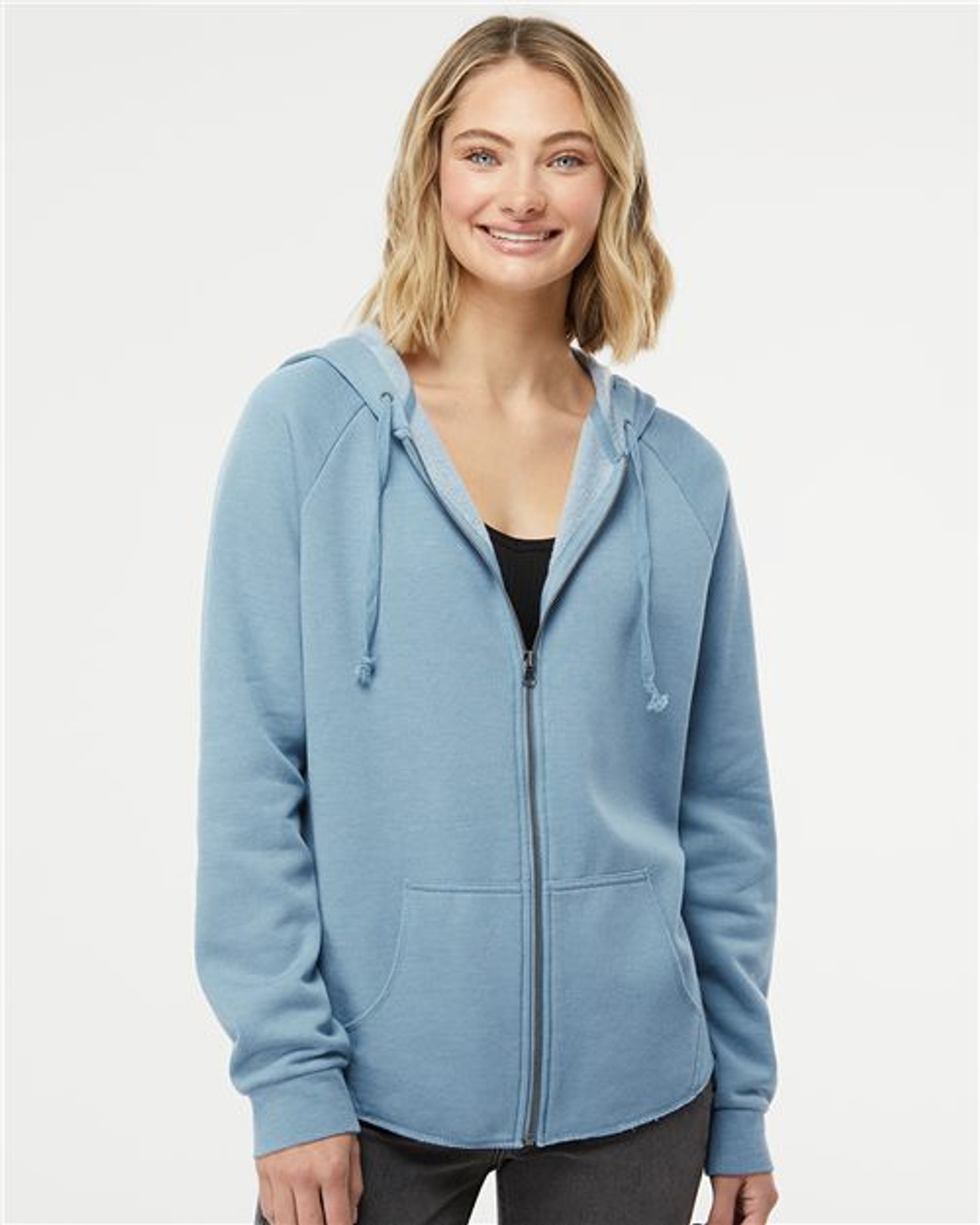 Women's California Wave Wash Full-Zip Hooded Sweatshirt [PRM2500Z]