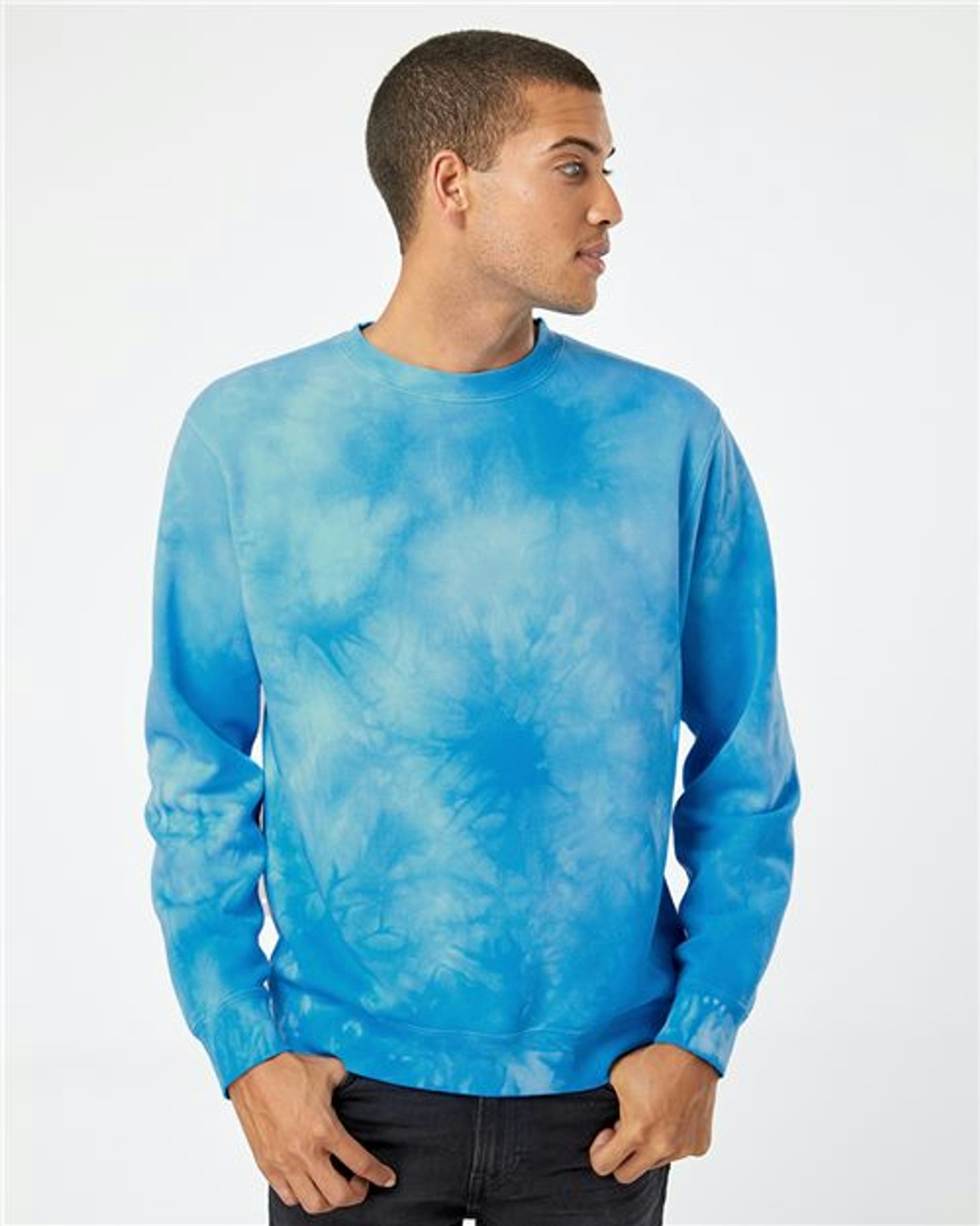 Midweight Tie-Dyed Crewneck Sweatshirt [PRM3500TD]