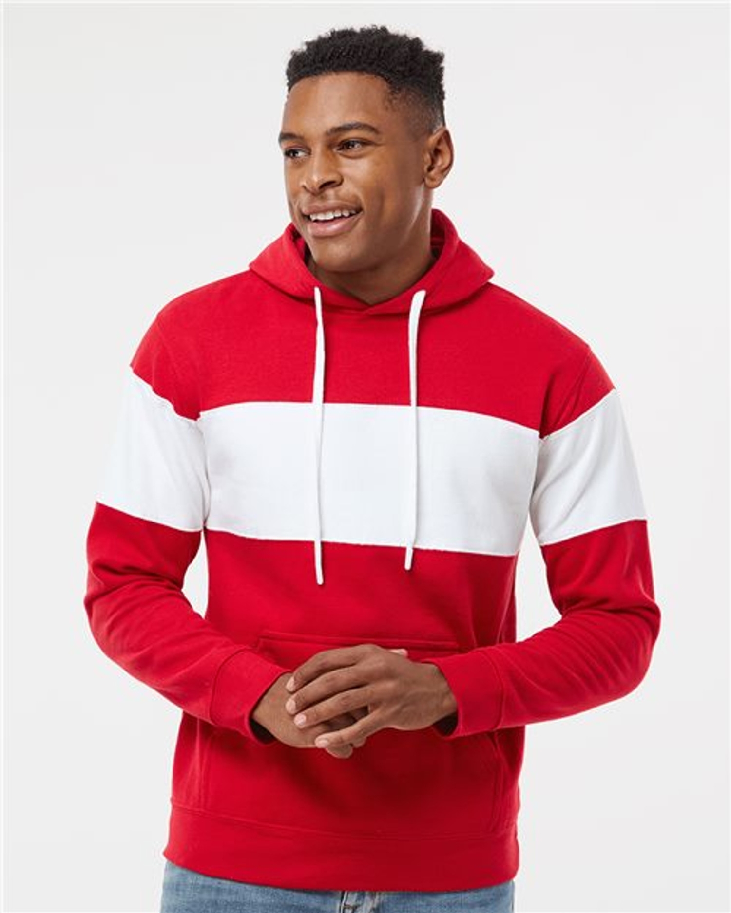 Varsity Fleece Colorblocked Hooded Sweatshirt [8644]