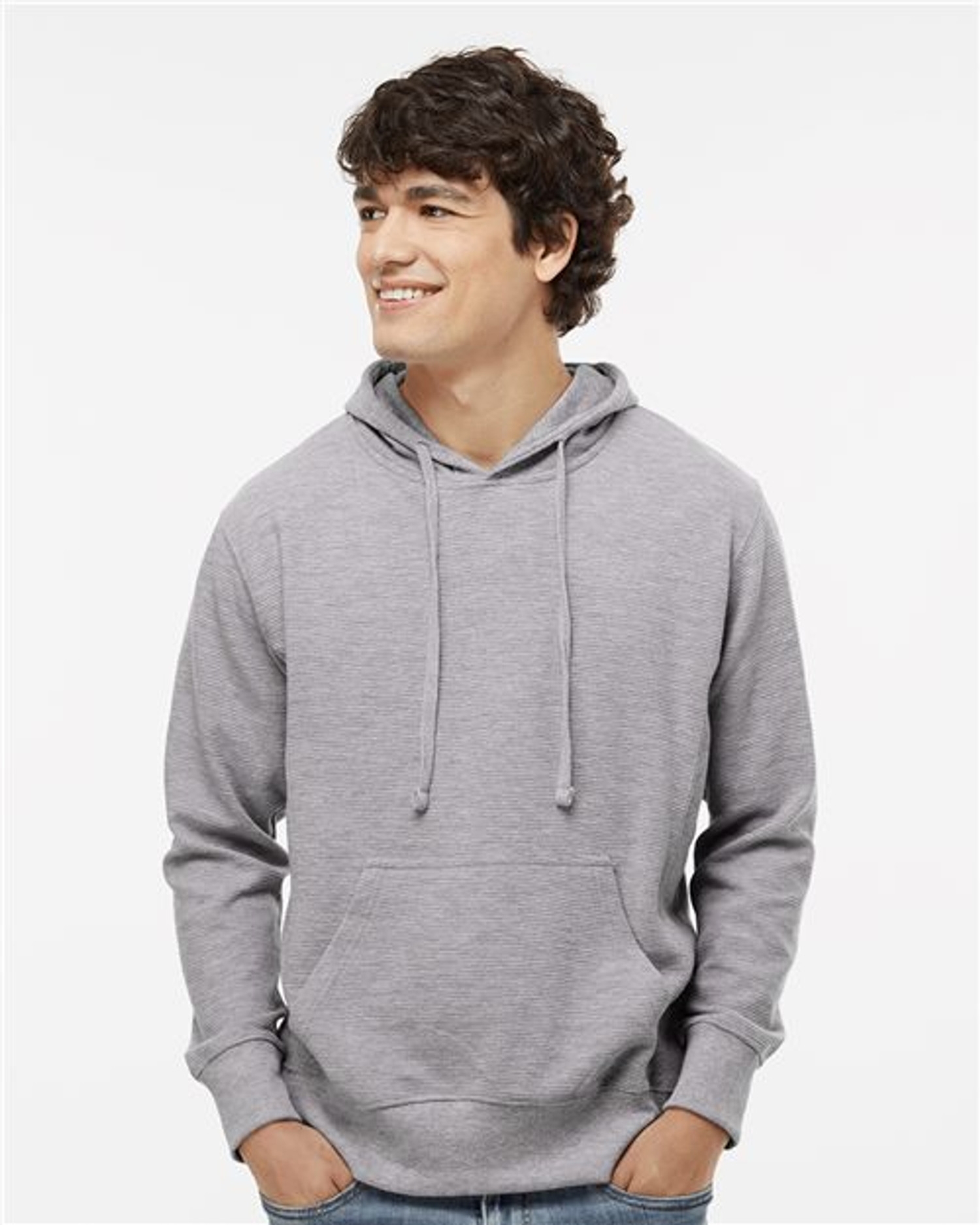 Ripple Fleece Hooded Sweatshirt [8706]