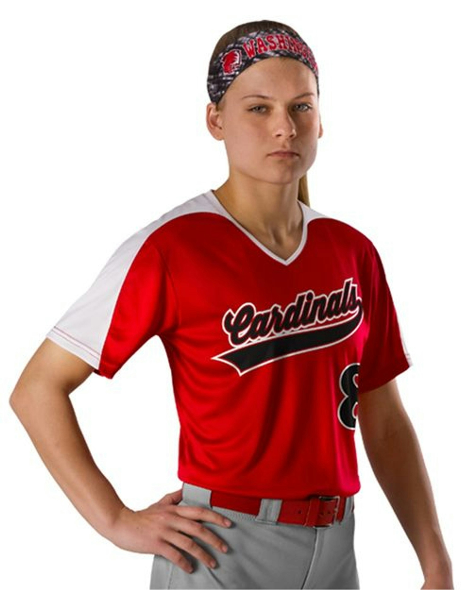 Women's V-Neck Fastpitch Jersey [558VW]