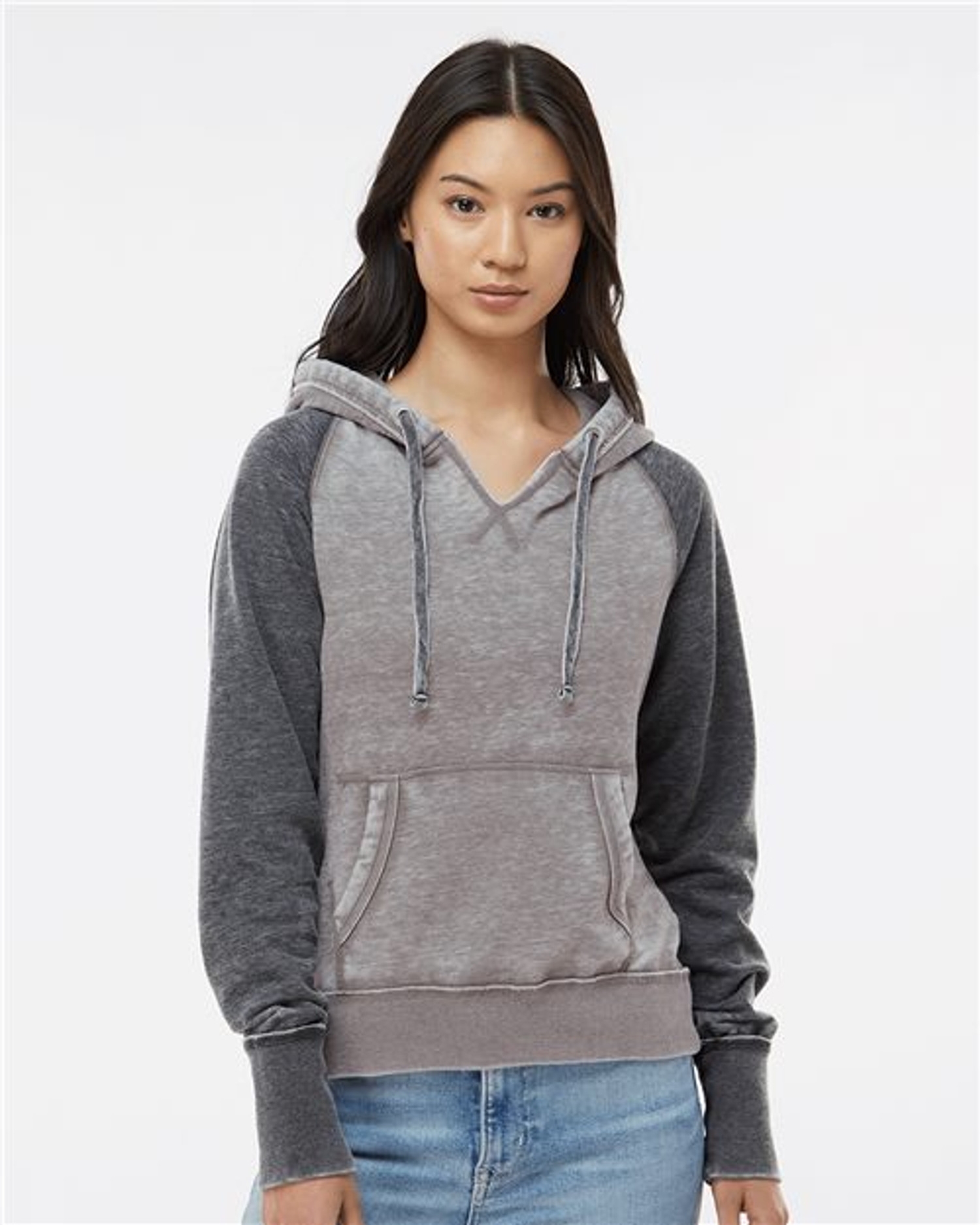 Women's Zen Fleece Raglan Hooded Sweatshirt [8926]