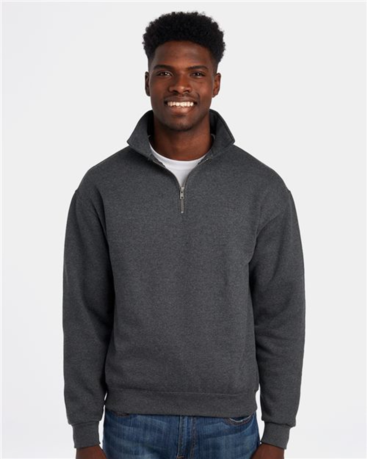 Super Sweats NuBlend® Quarter-Zip Cadet Collar Sweatshirt [4528MR]