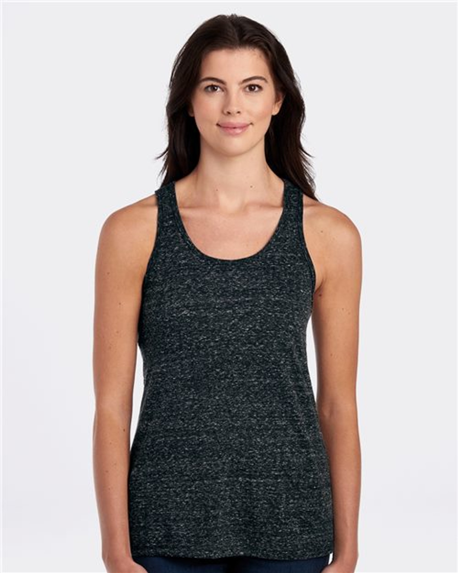 Women's Snow Heather Jersey Racerback Tank Top [88WTKR]