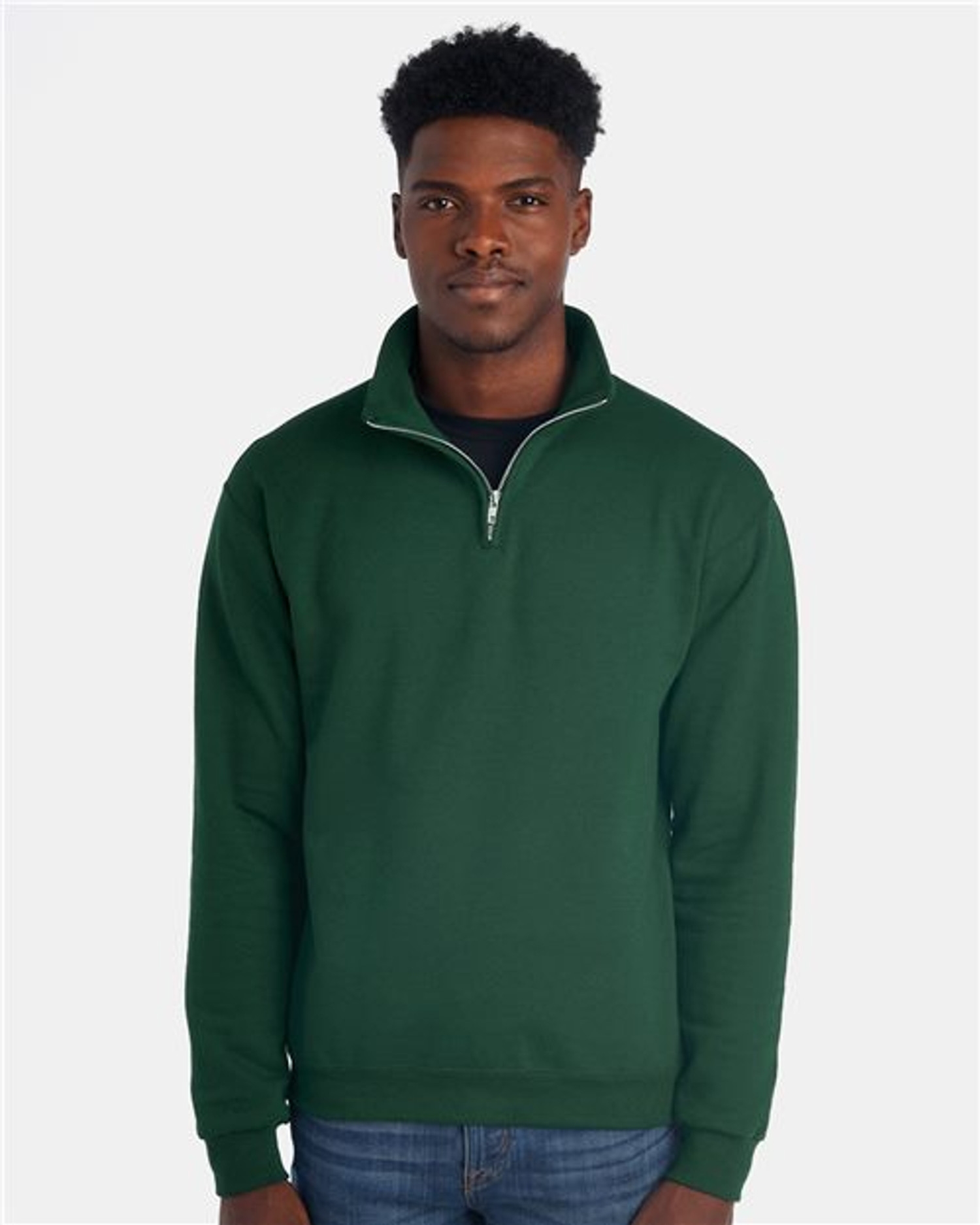 Nublend® Cadet Collar Quarter-Zip Sweatshirt [995MR]