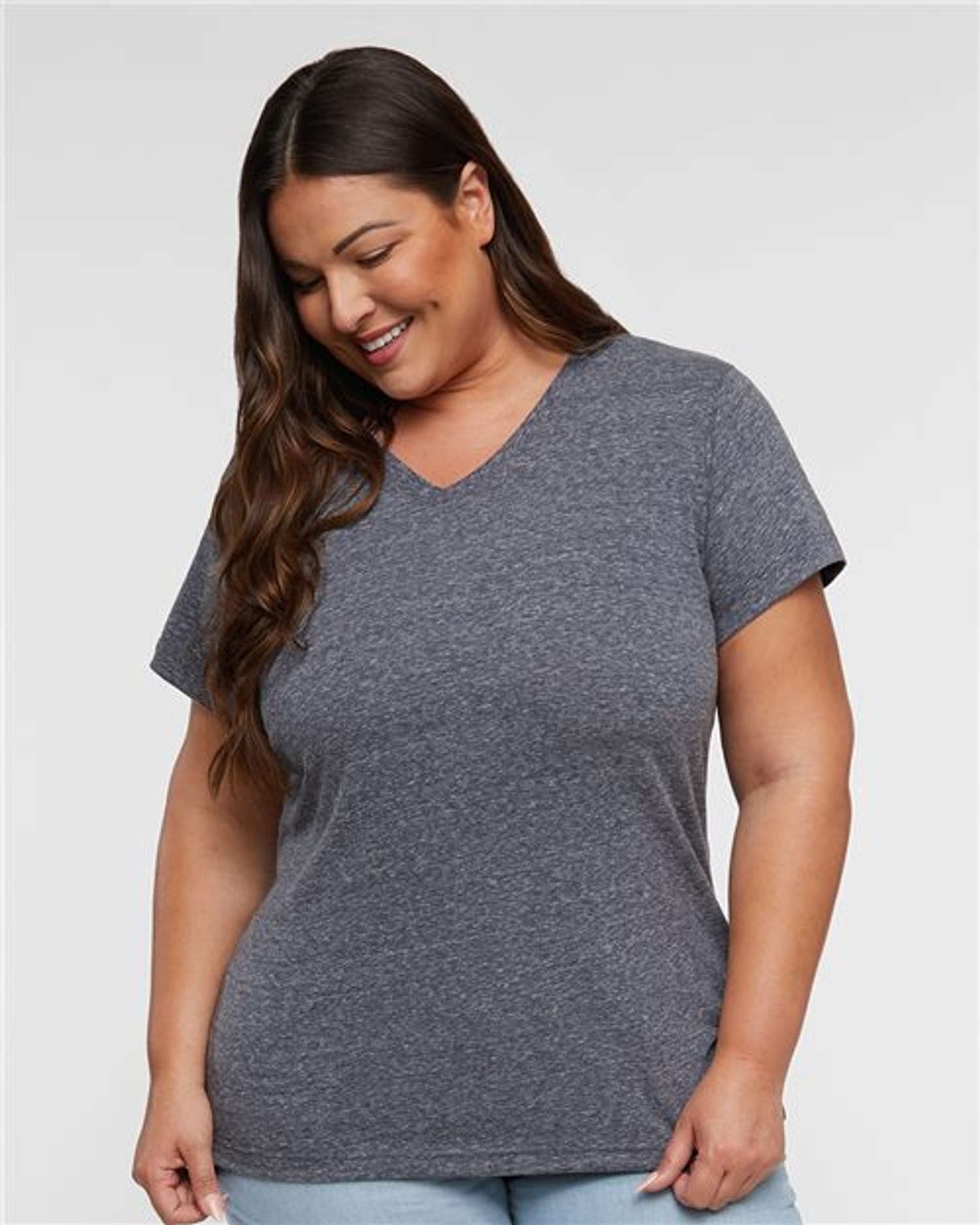 Women's Harborside Mélange V-Neck Tee [3591]