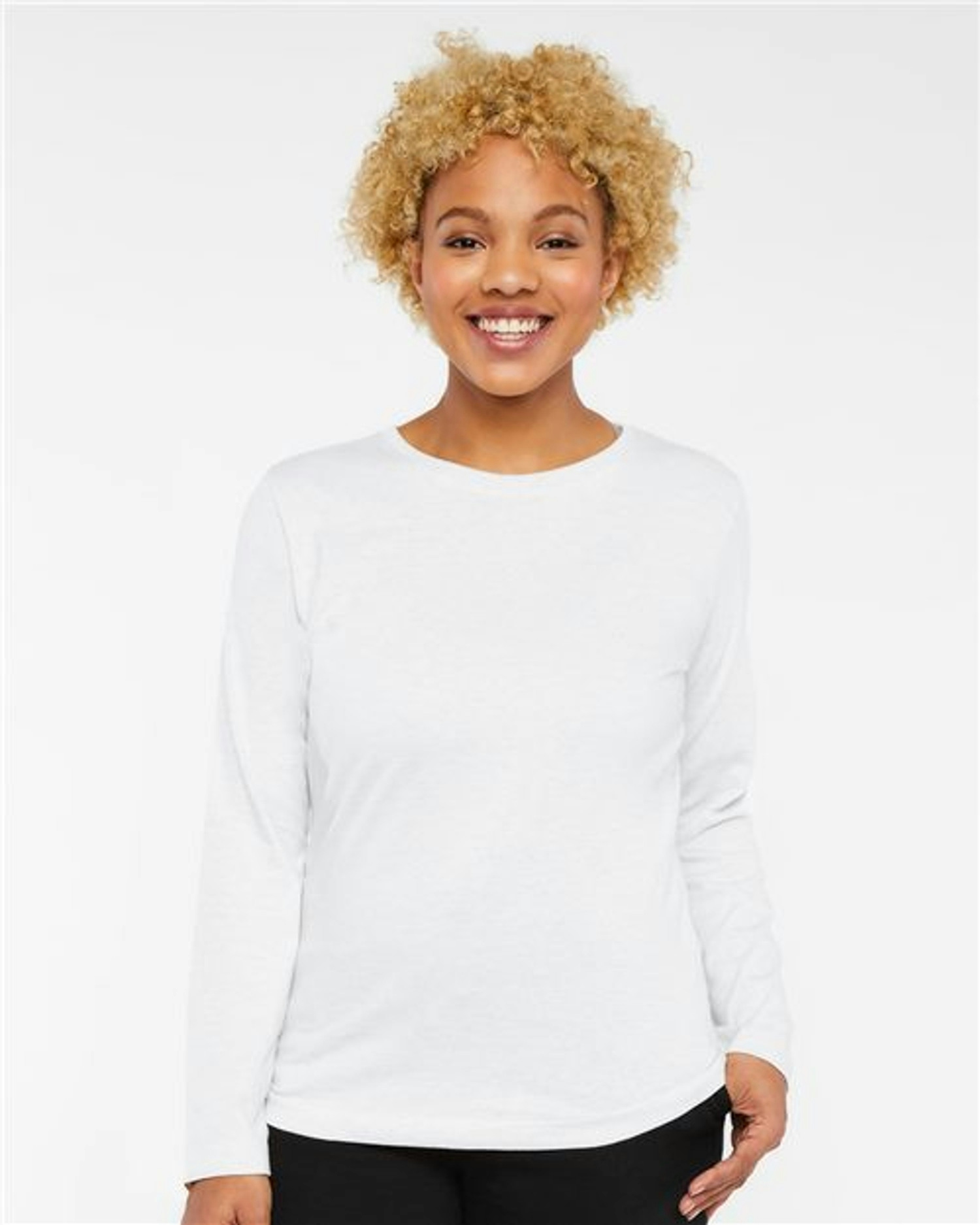 Women's Long Sleeve Premium Jersey Tee [3588]