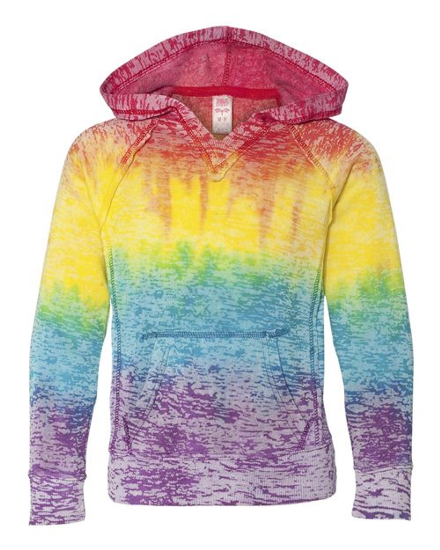 Girls’ Courtney Burnout V-Notch Hooded Sweatshirt [W1162Y]