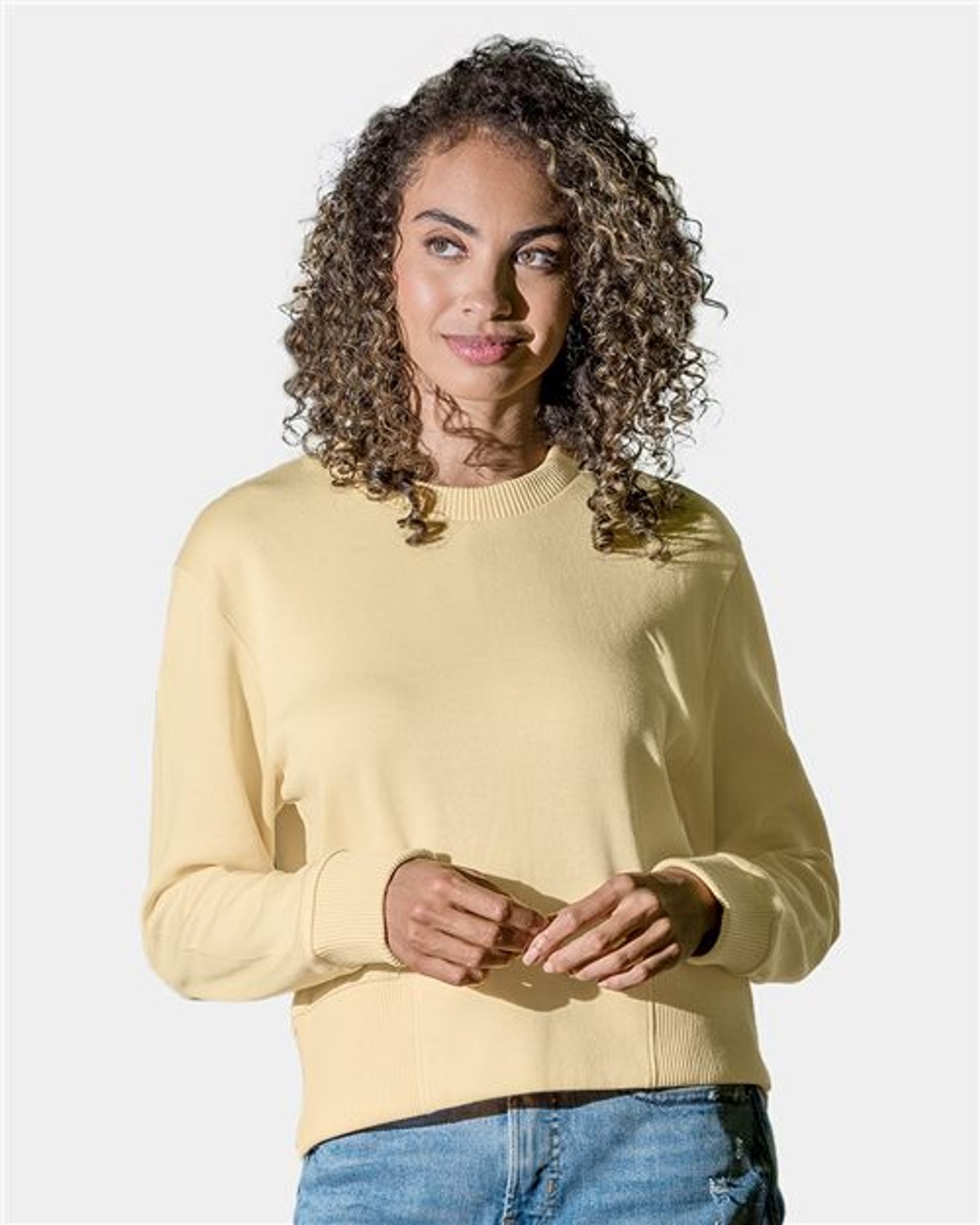 Women's Cloud Fleece Crop Crewneck Sweatshirt [W22106]