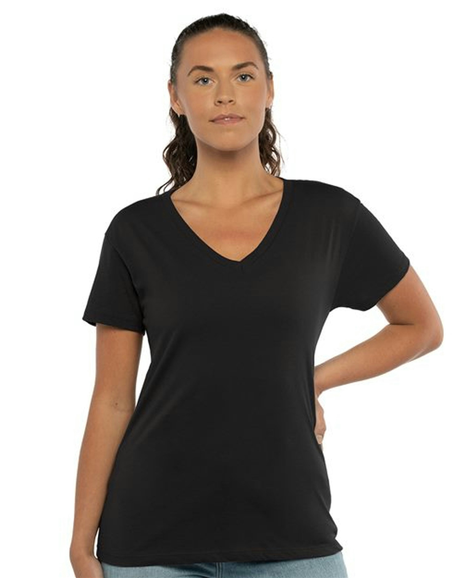 Women’s Cotton V-Neck T-Shirt [3940]