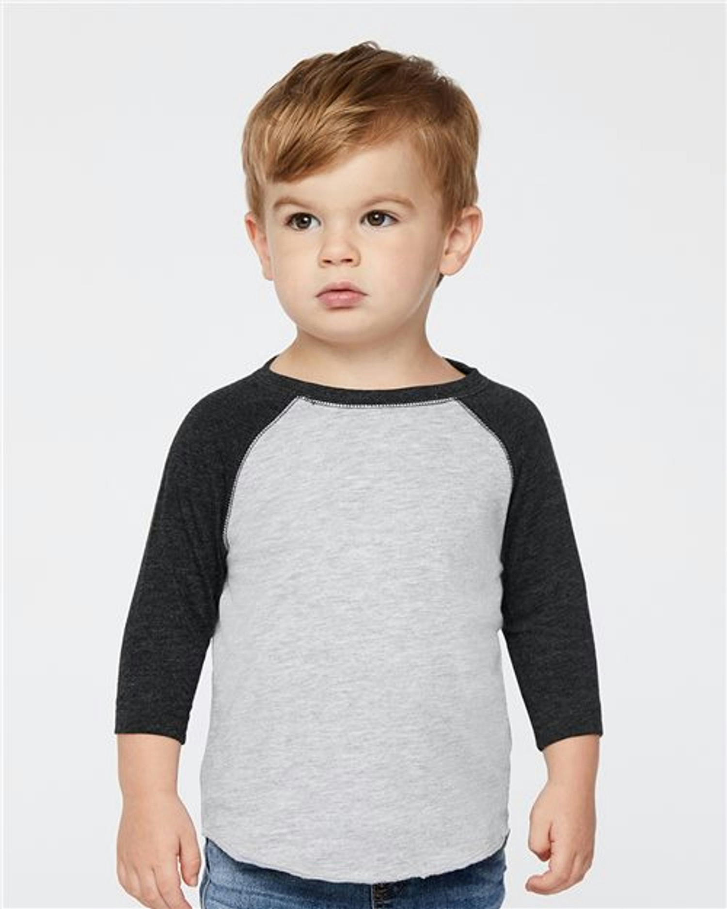 Toddler Baseball Fine Jersey Three-Quarter Sleeve Tee [3330]