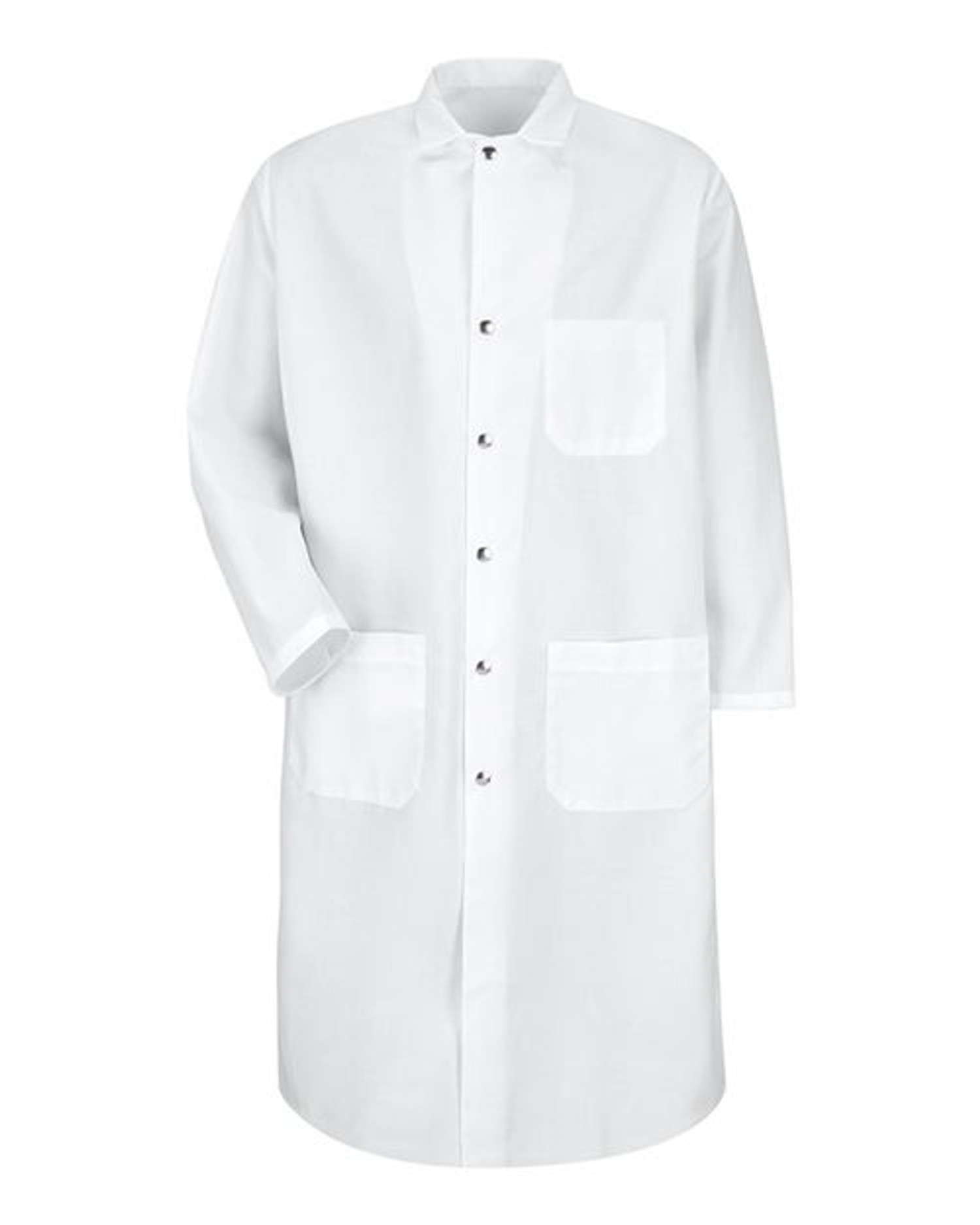 Snap-Front Spun Polyester Butcher Coat [KS58]