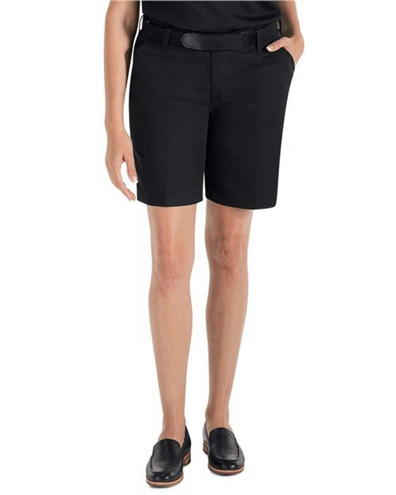 Women's Plain Front Shorts, 8 Inch Inseam [PT27]