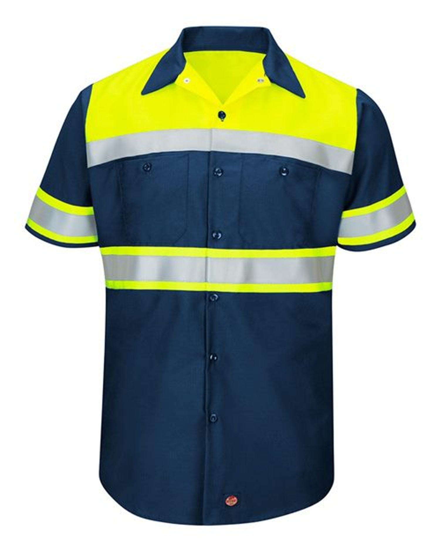 Hi-Visibility Colorblock Ripstop Short Sleeve Work Shirt [SY80]