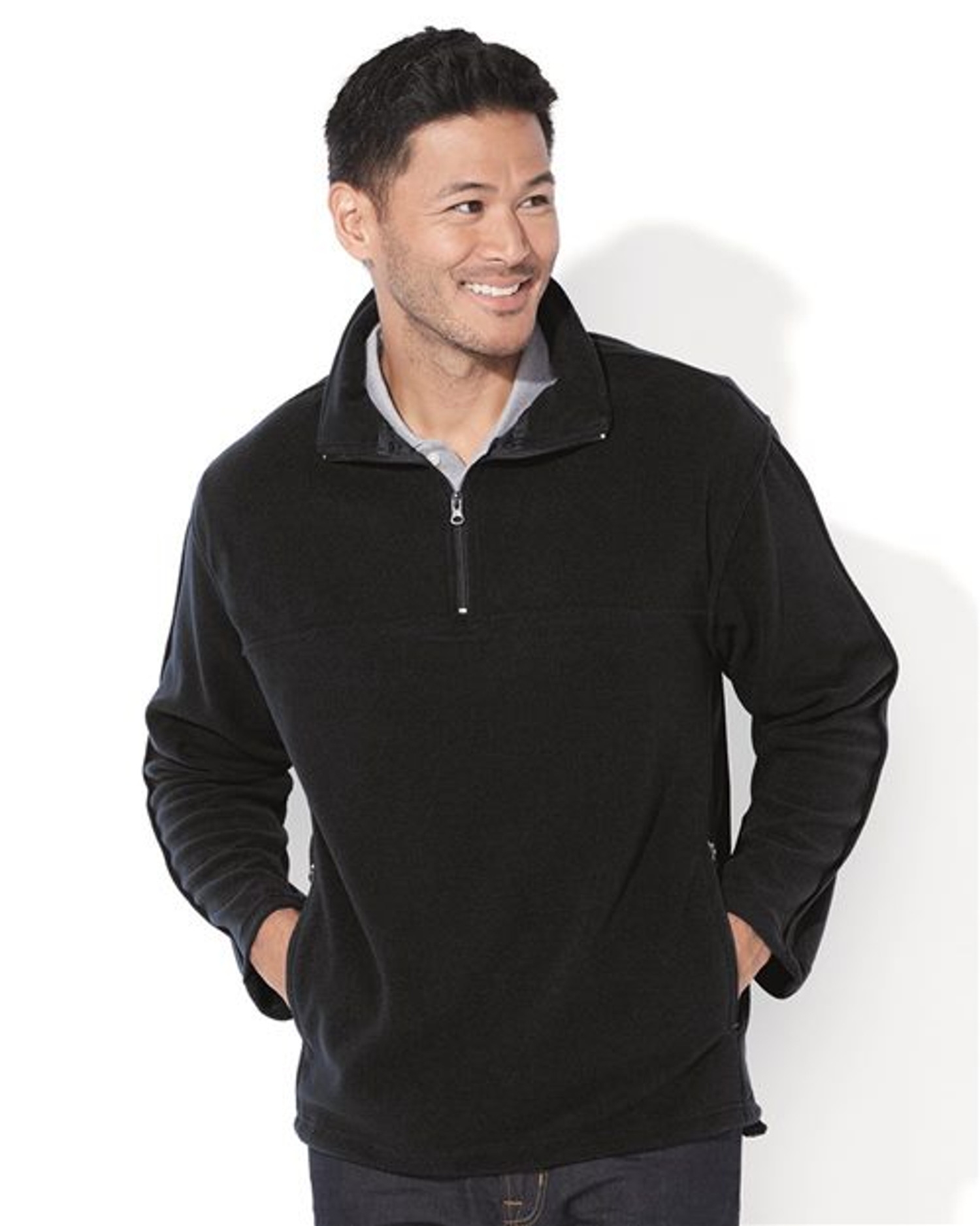 Microfleece Quarter-Zip Pullover [3351]