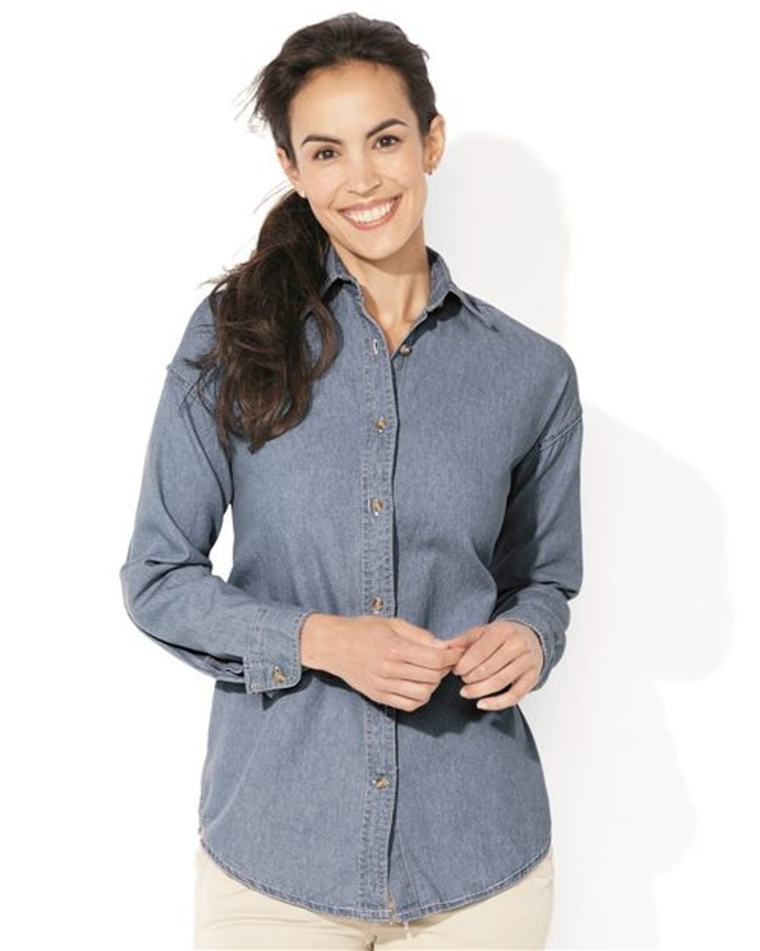 Women's Denim Long Sleeve Shirt [5211]