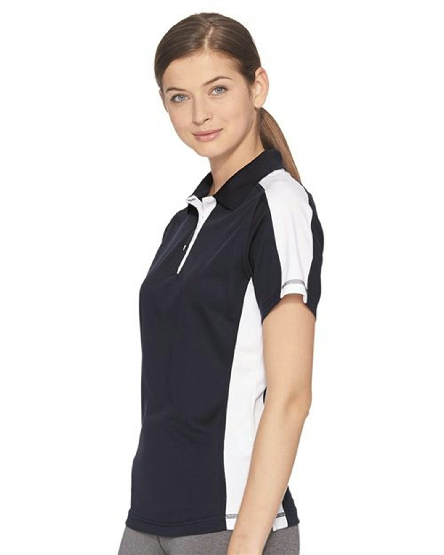 Women's Colorblocked Moisture Free Mesh Polo [5465]