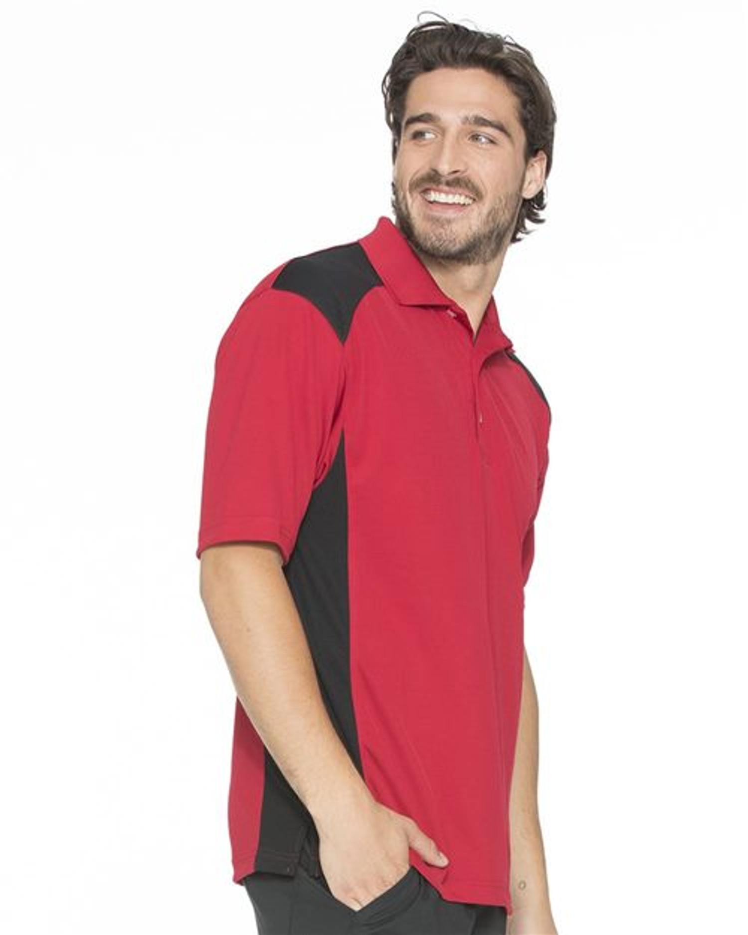 Spirit Racing Colorblocked Moisture-Free Mesh Polo [0466]