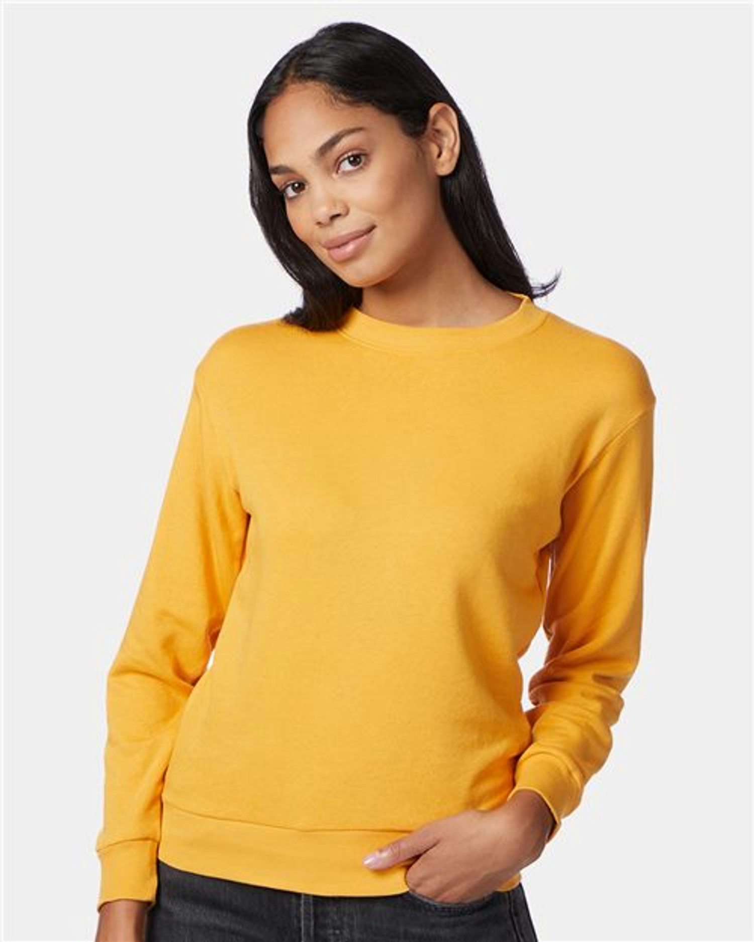 Women's Eco-Washed Terry Throwback Pullover [9903ZT]