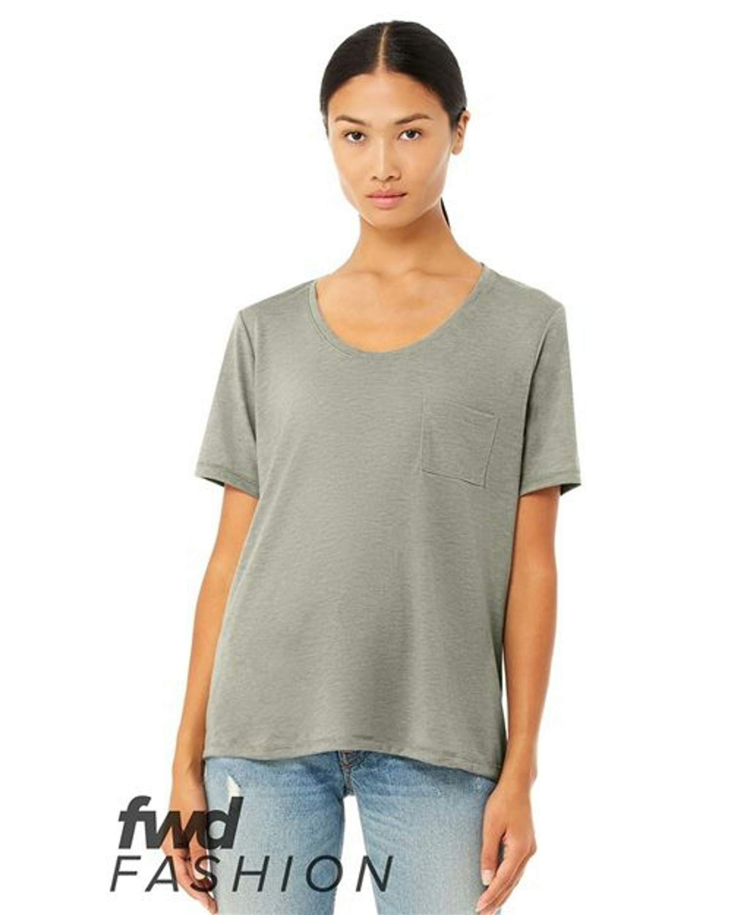 FWD Fashion Women's Flowy Pocket Tee [8818]